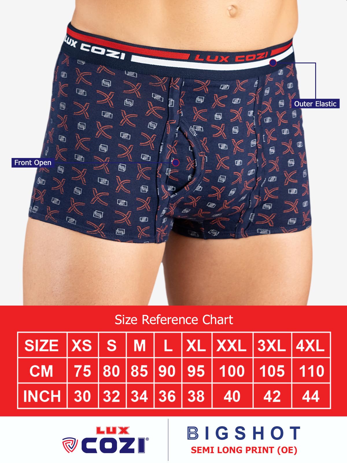 Lux Cozi Men's Assorted Printed Trunk - Image 2