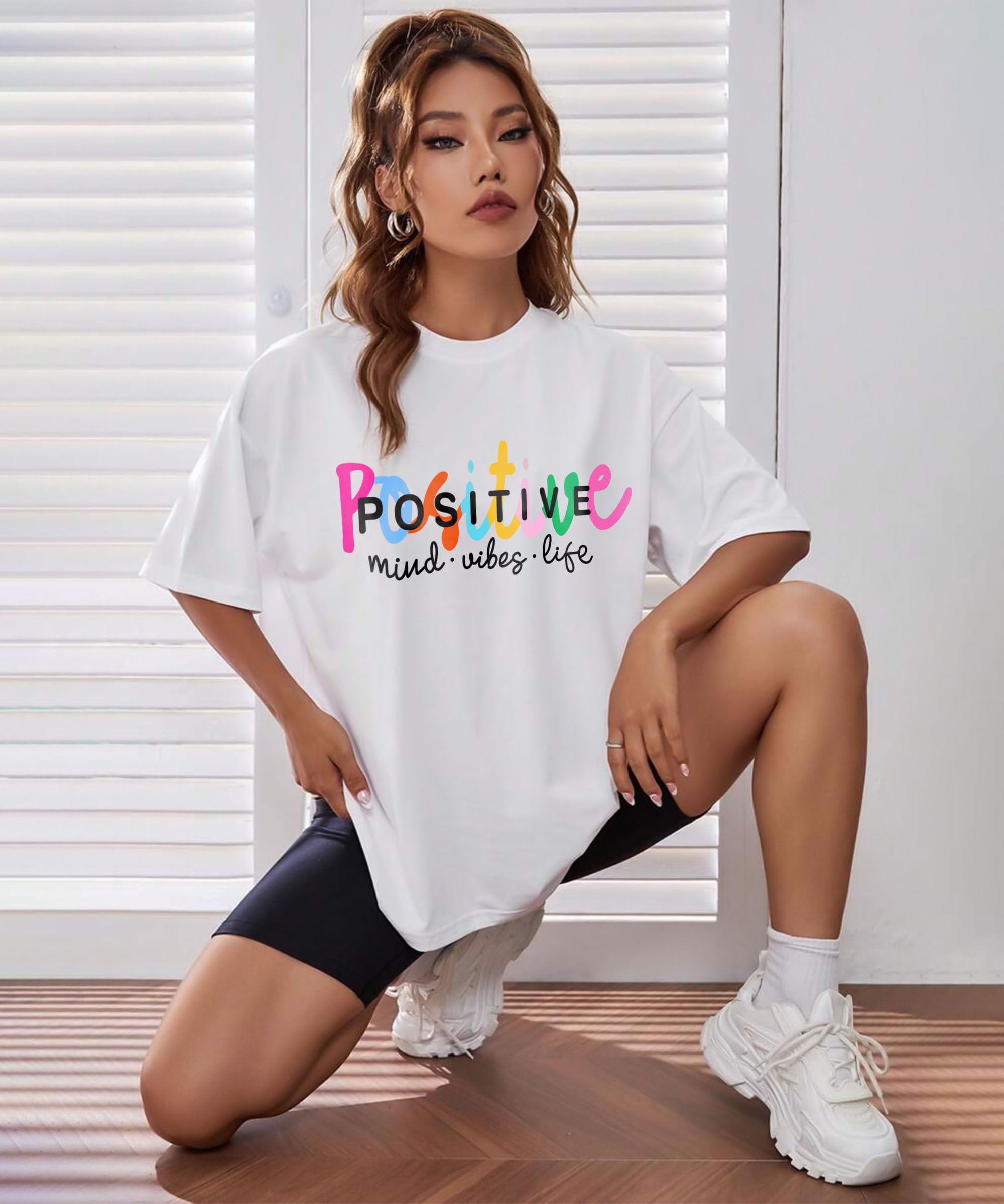 SHODOX Women's Pure Cotton Printed Oversized T-Shirt - Image 3