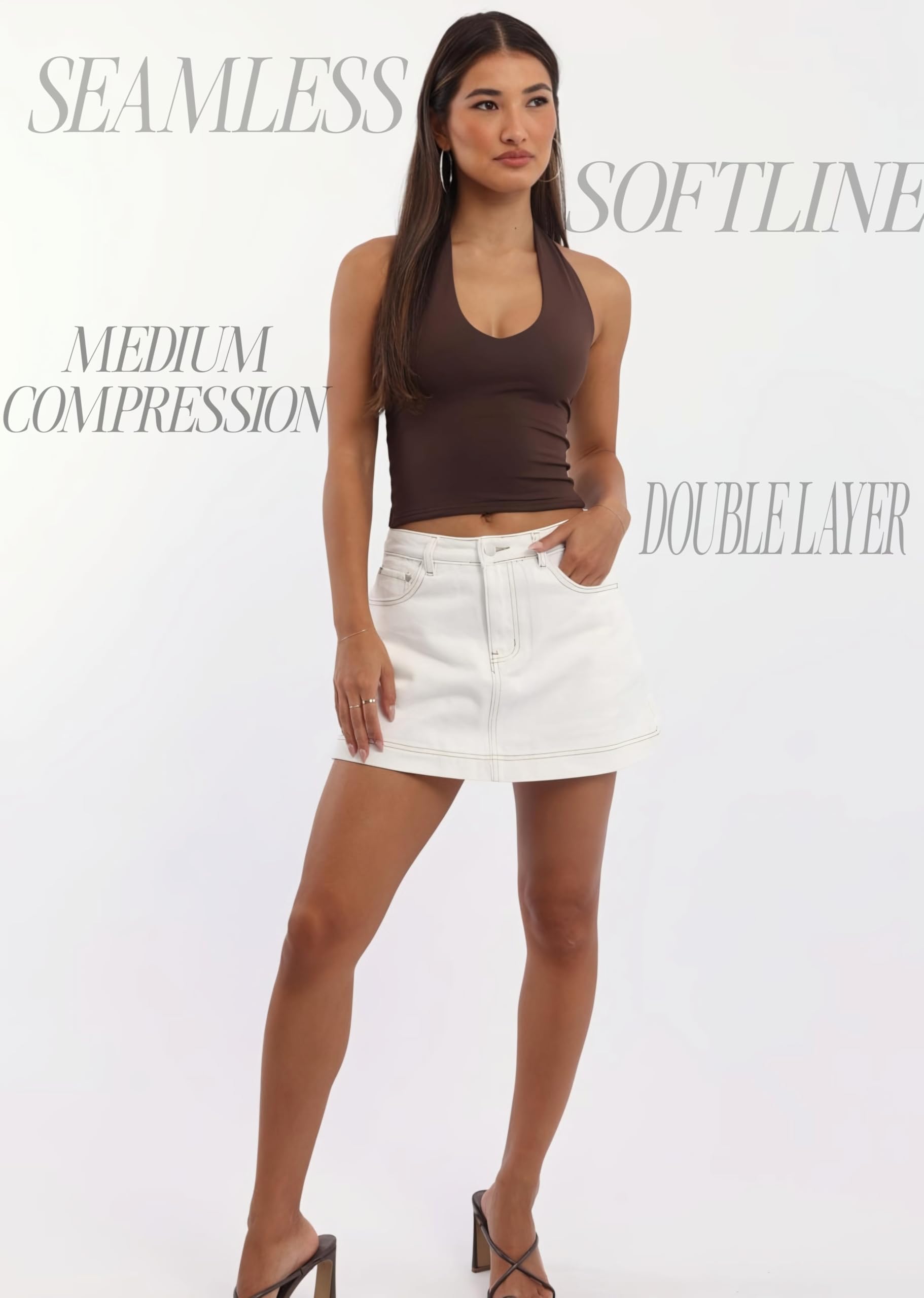 SIGHTBOMB Women Halter Neck Microfiber Top - Image 2