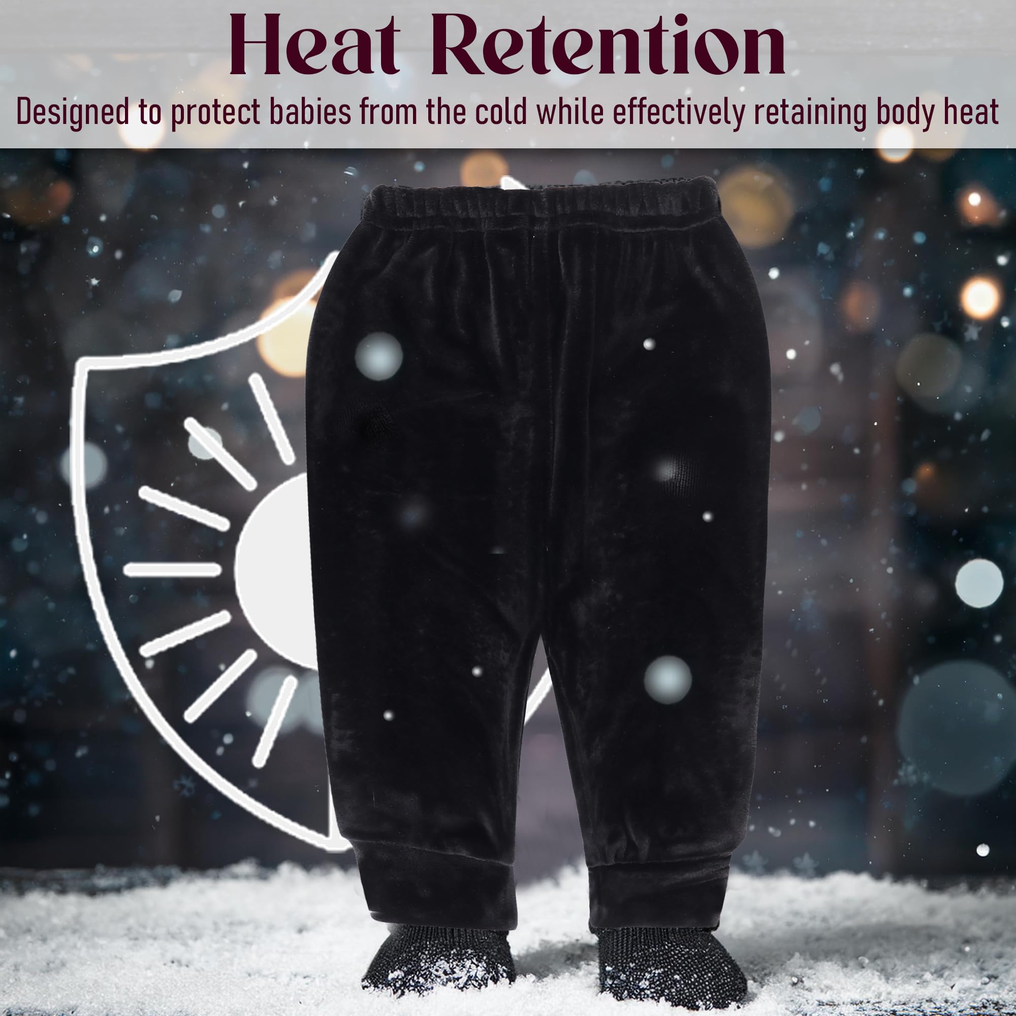 CLAP Unisex Baby Winter Pajama Pants - Soft Fleece - Image 3