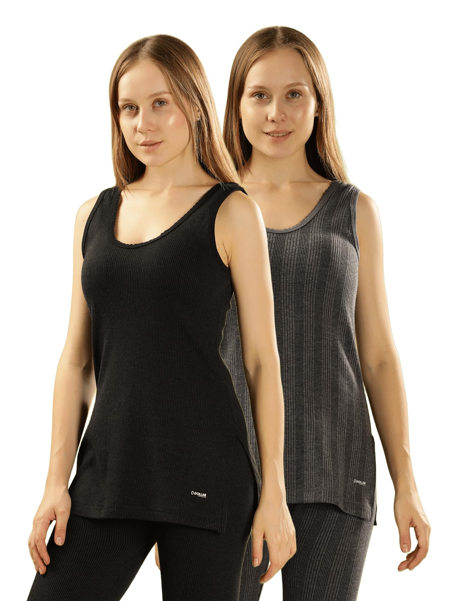 Dollar Thermal Solid Sleeveless Top for Women