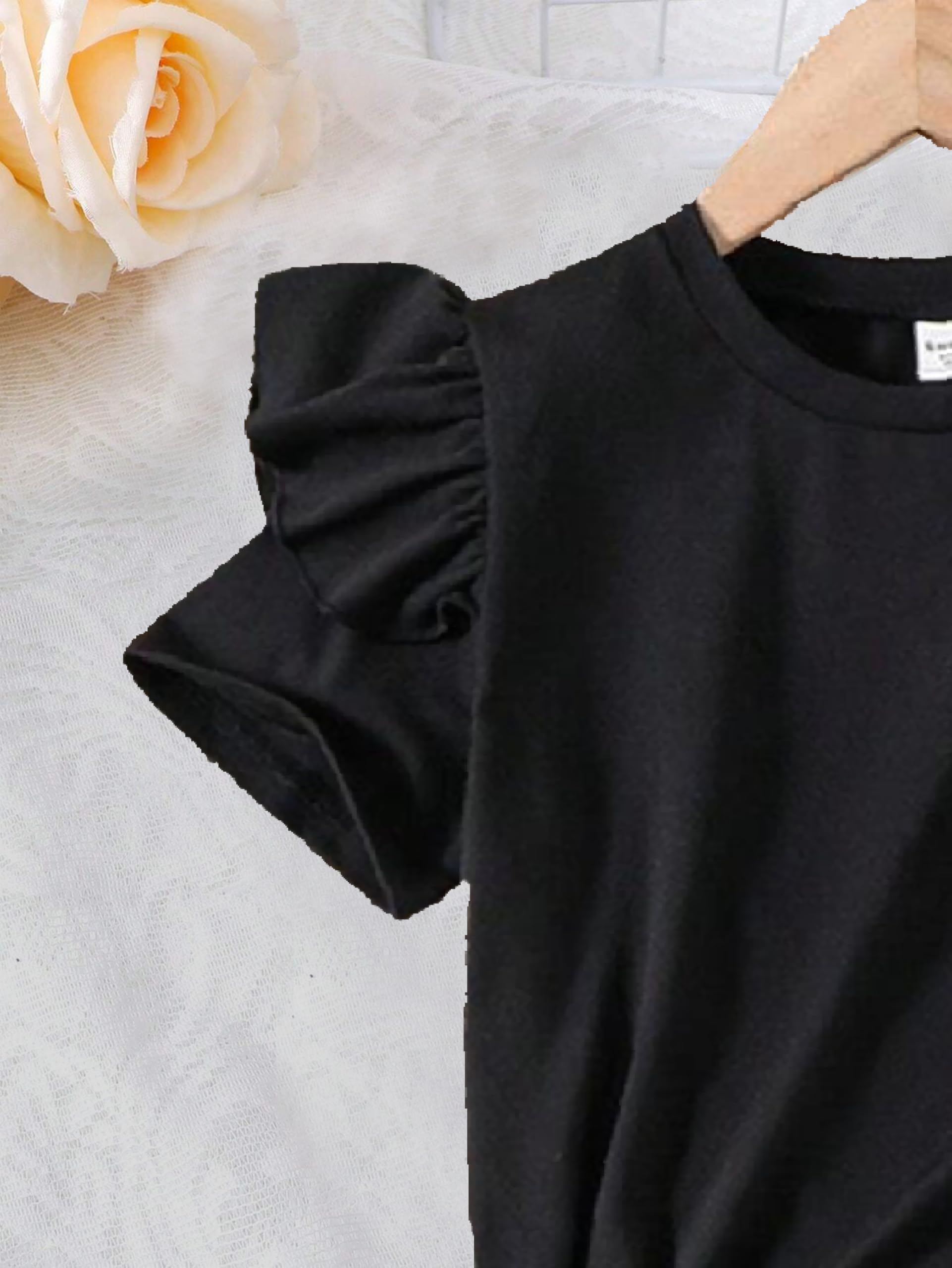 TAGAS Girls Solid Tank Top & Polka Dot Pants - Image 4