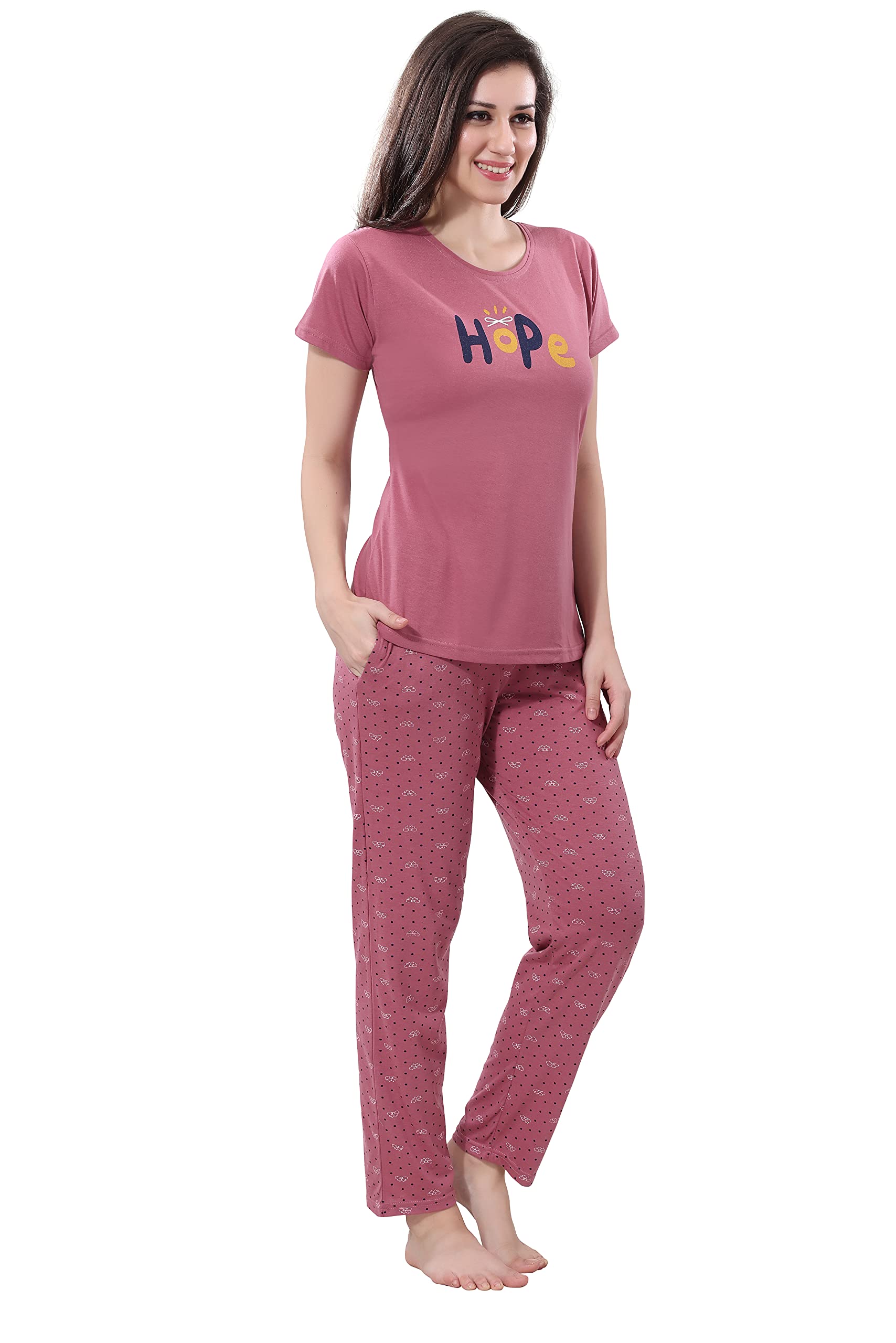 DZZO Women's Cotton Printed Night Suit - Image 3