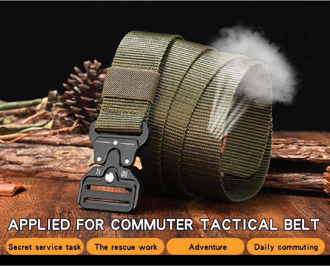 Contacts Men's Synthetic Nylon Belt - Khaki - Image 5