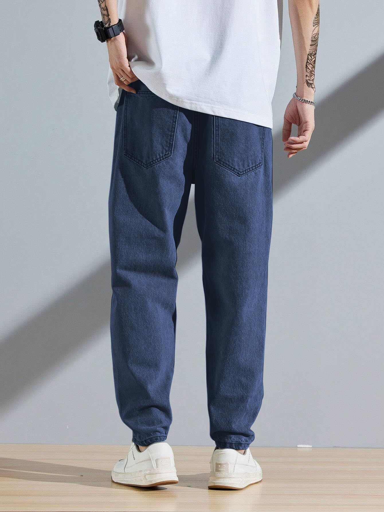 Tagas Men's Tapered Fit Jeans - High Rise Stretchable - Image 4