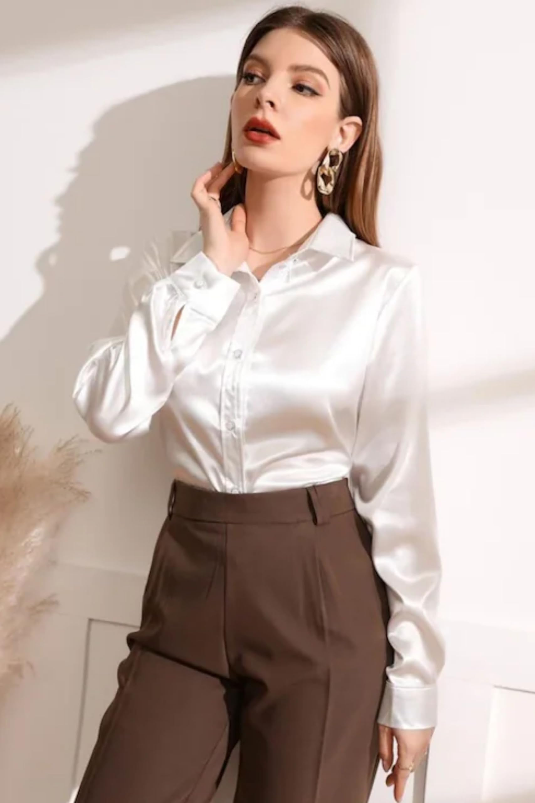 POPWINGS Women's Solid T-Shirt - White - Image 2