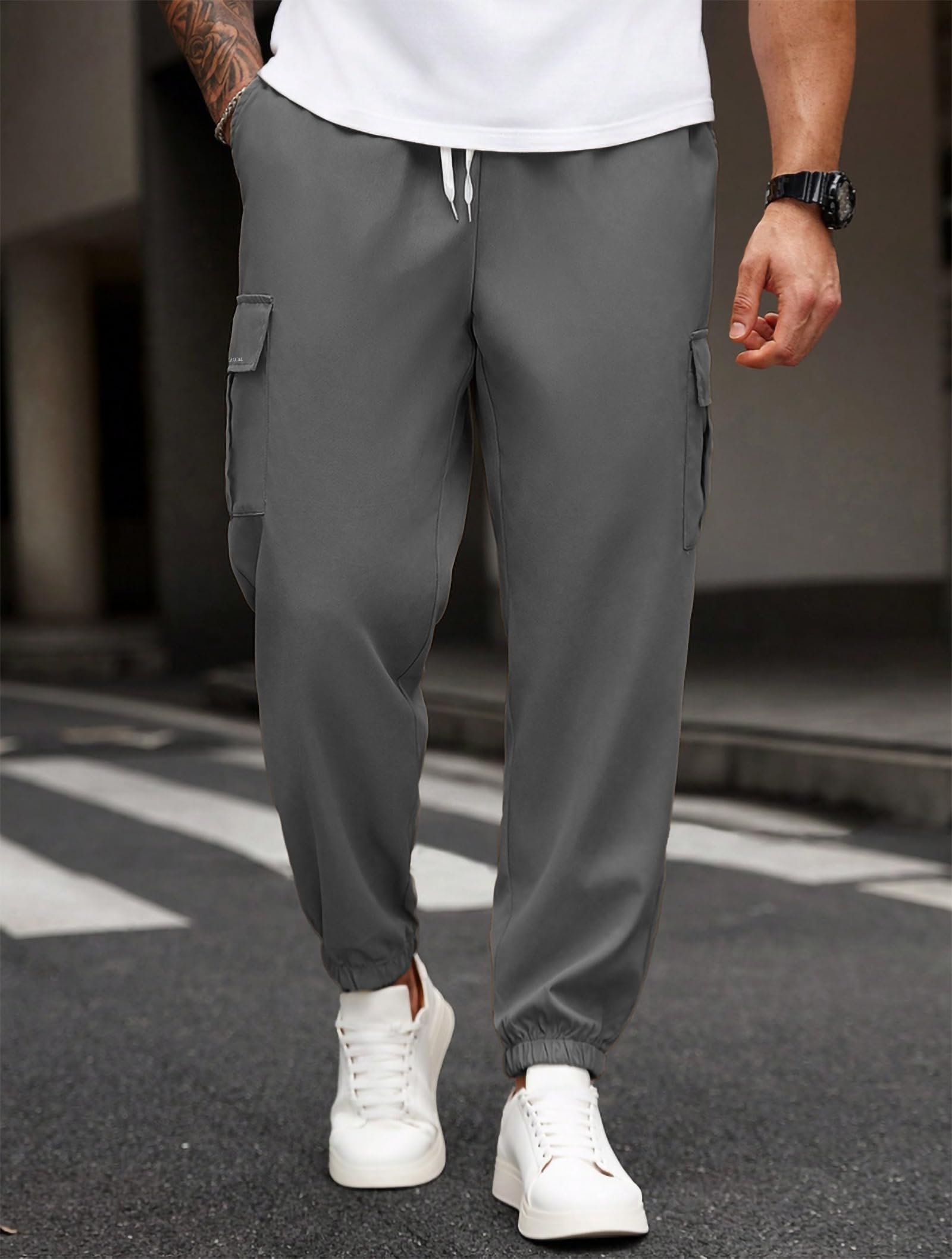 ENDEAVOUR WEAR Men's Dark Grey Track Pants - Image 3