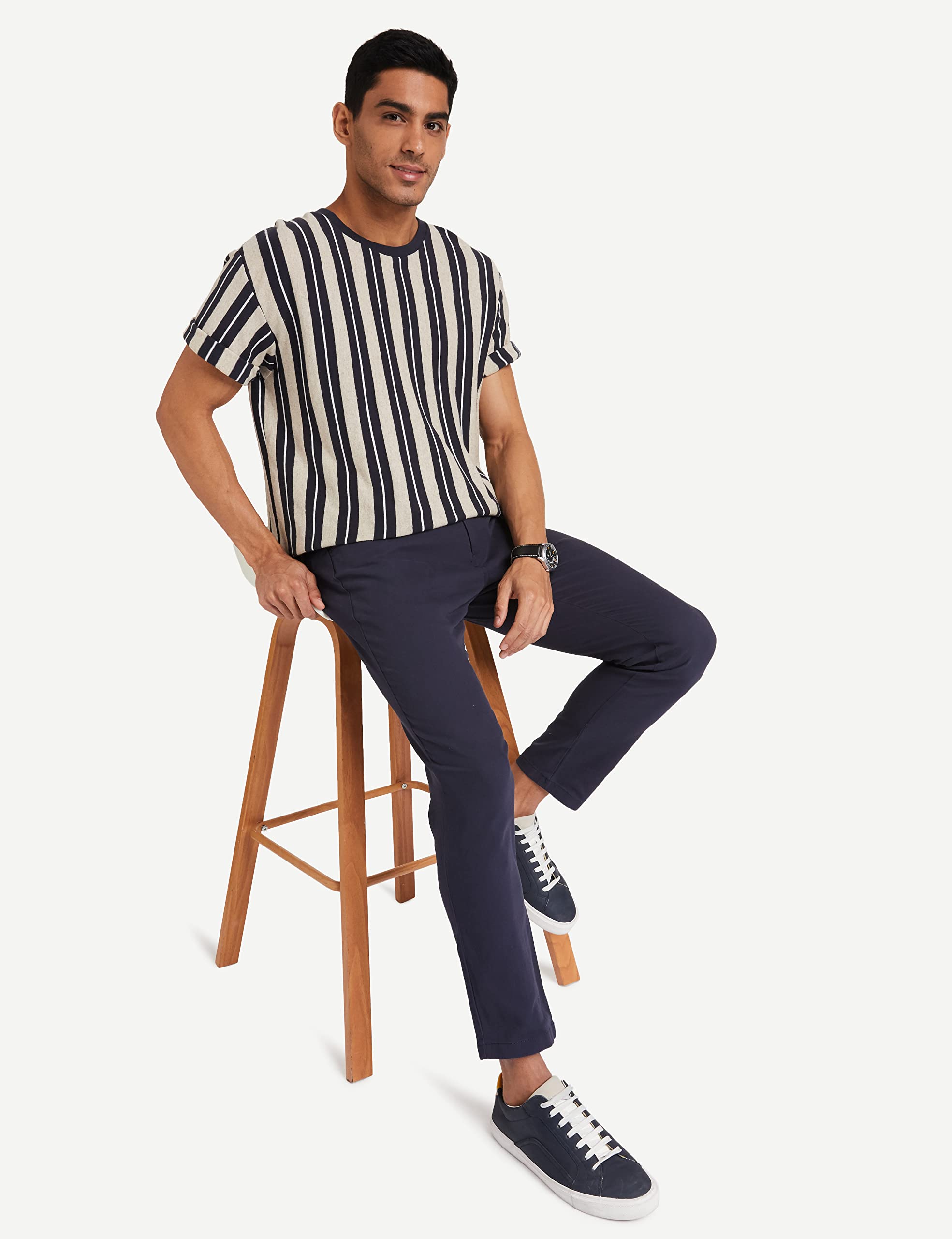 Amazon Men Slim Casual Trousers - Navy - Image 3