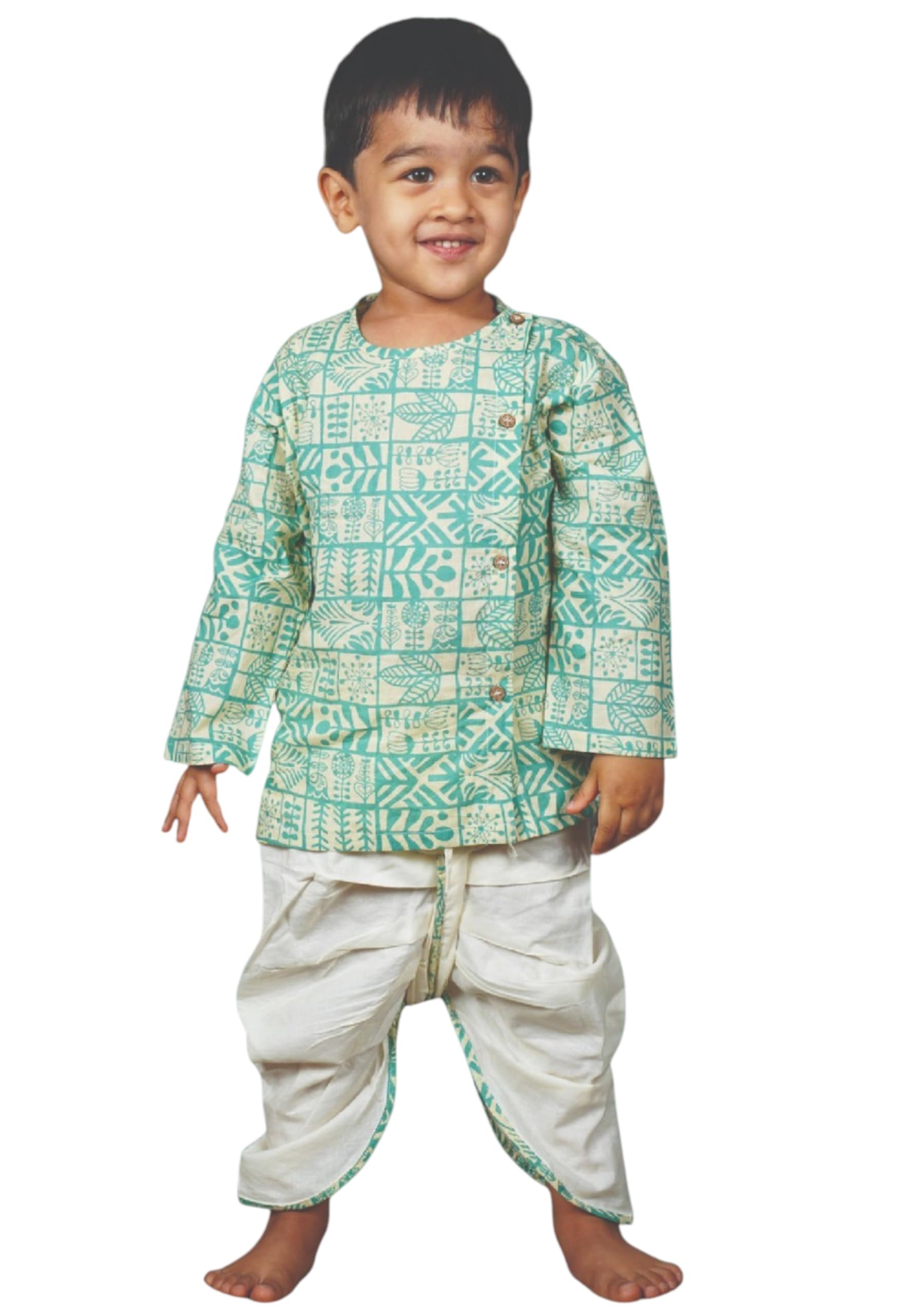 POLKA TOTS Dhoti Kurta Set for Baby Boys - Cotton