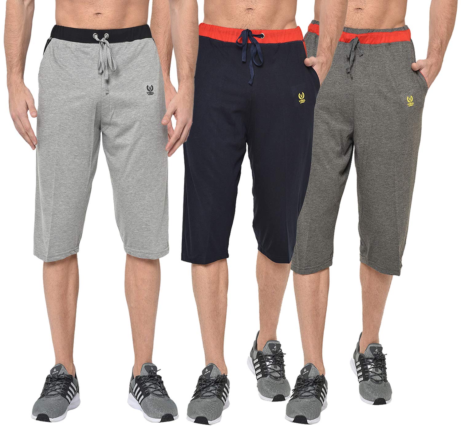 Mack Multicolor Cotton Blended Capri for Men