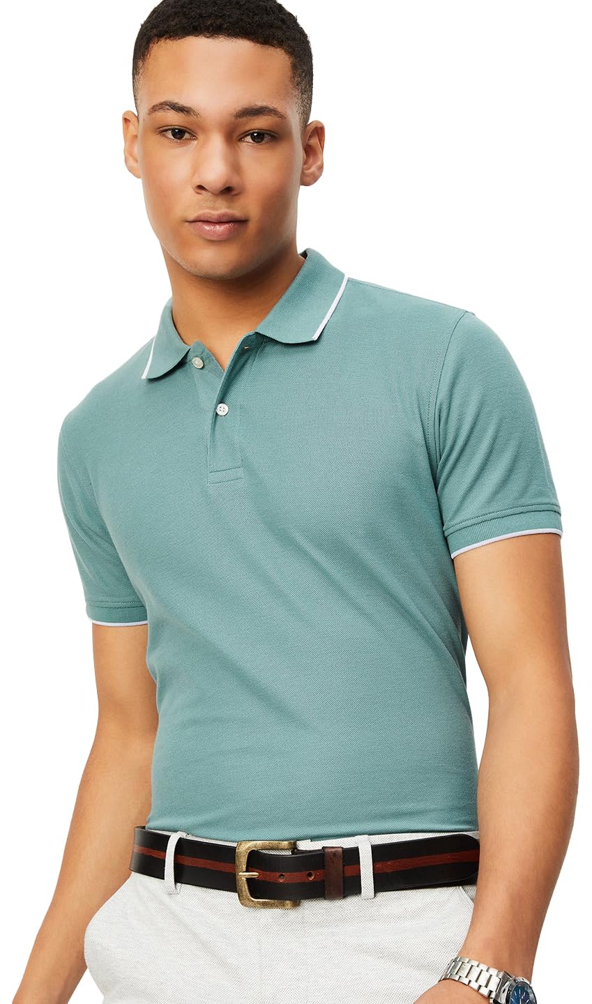 max Men Polo Neck T-Shirt - Aqua