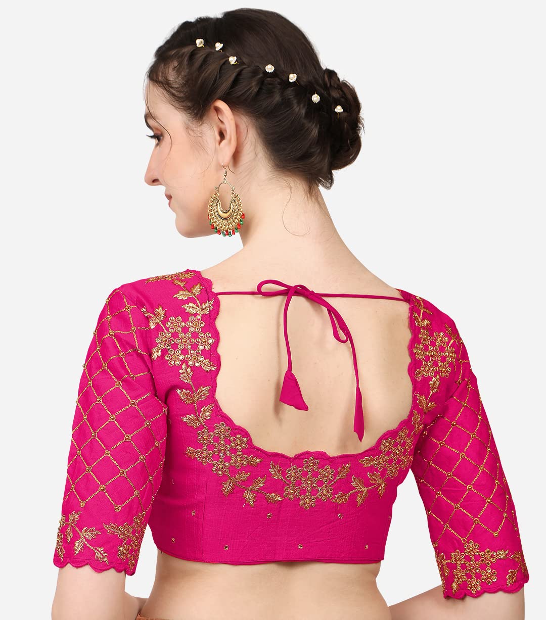 Pujia Mills Women's Embroidery Blouse - Pink - Image 3