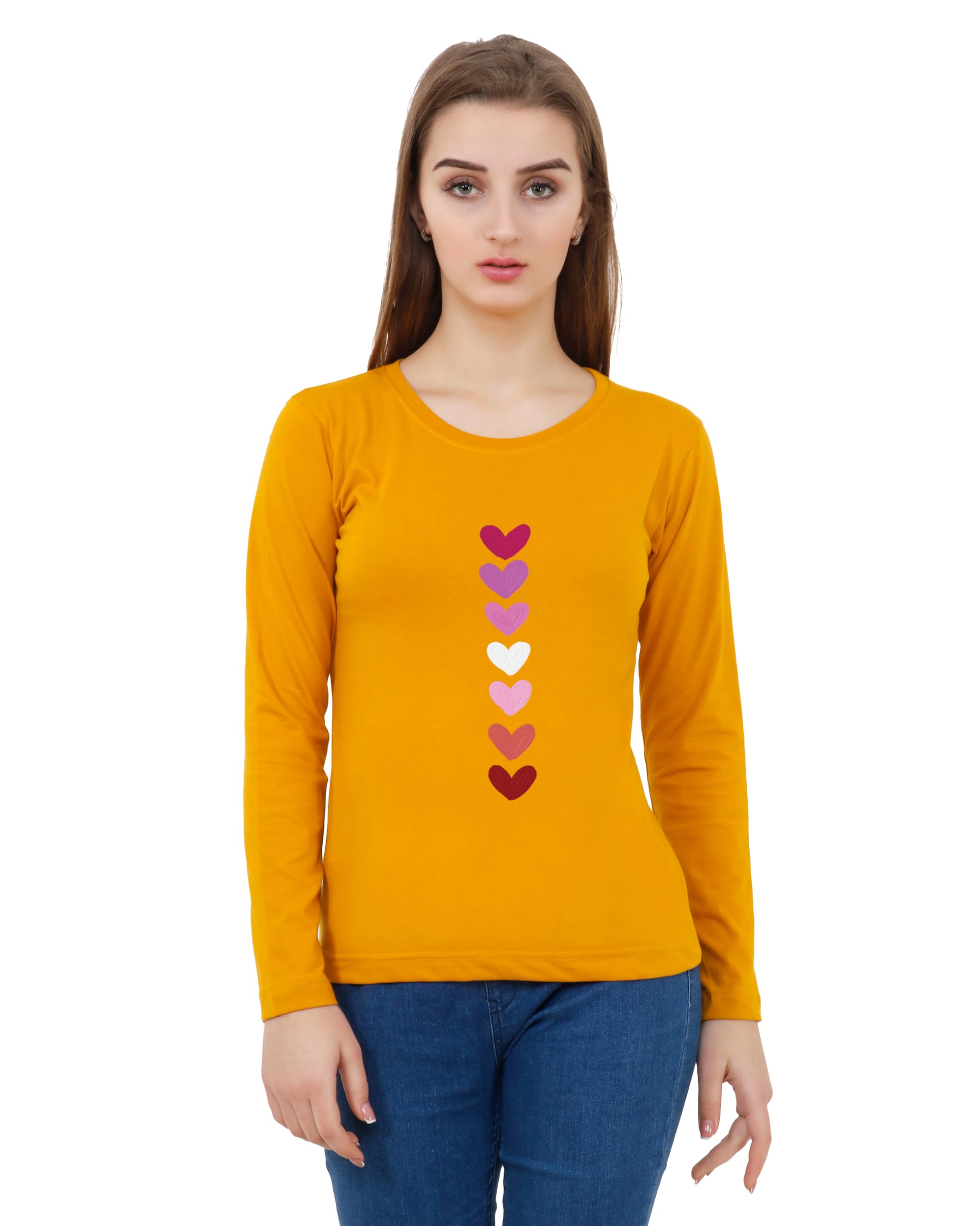 Reifica Women's Casual Printed T-Shirt - Mustard Olive Green - Image 2