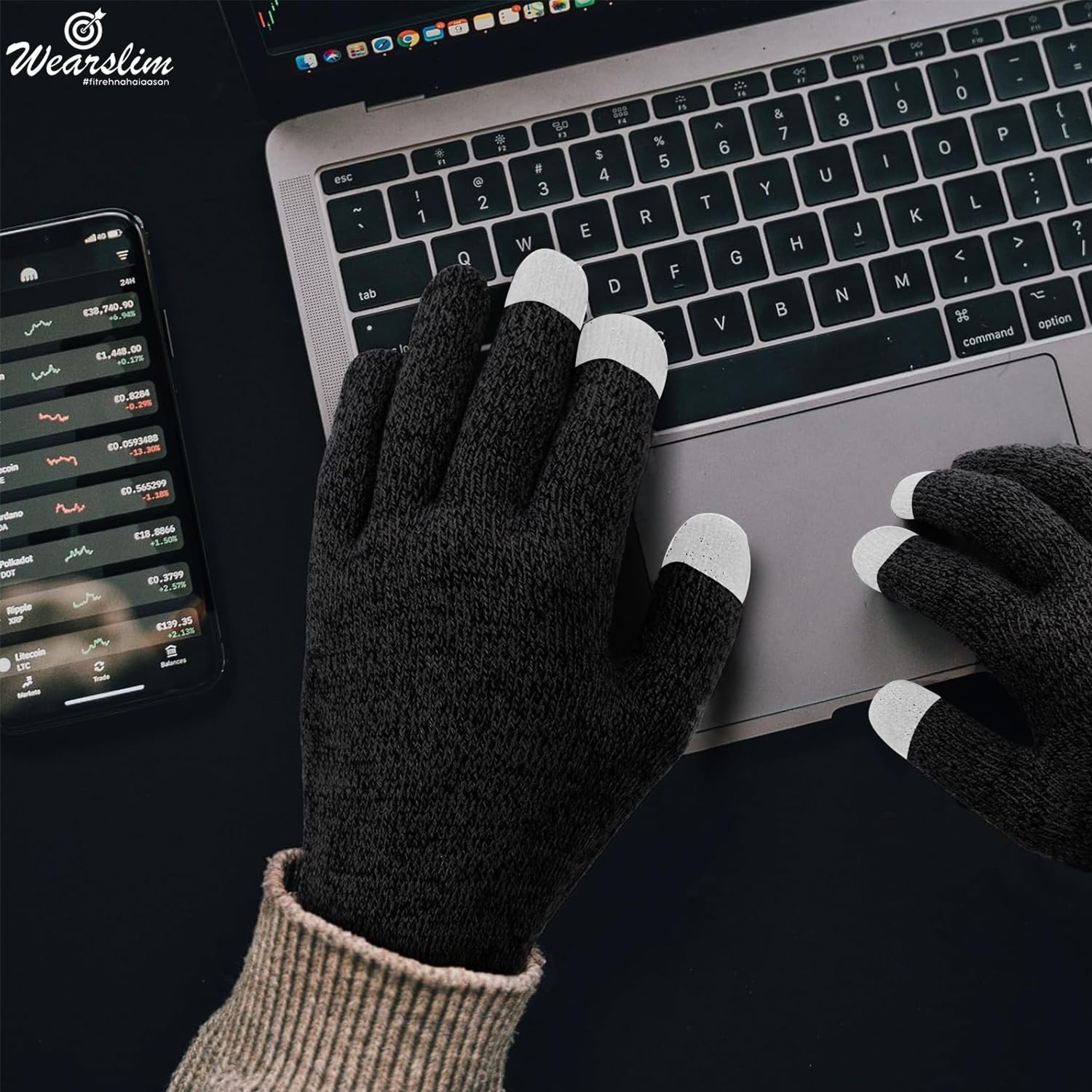 Wearslim Beanie Scarf Gloves Set for Men & Women - Red - Image 4