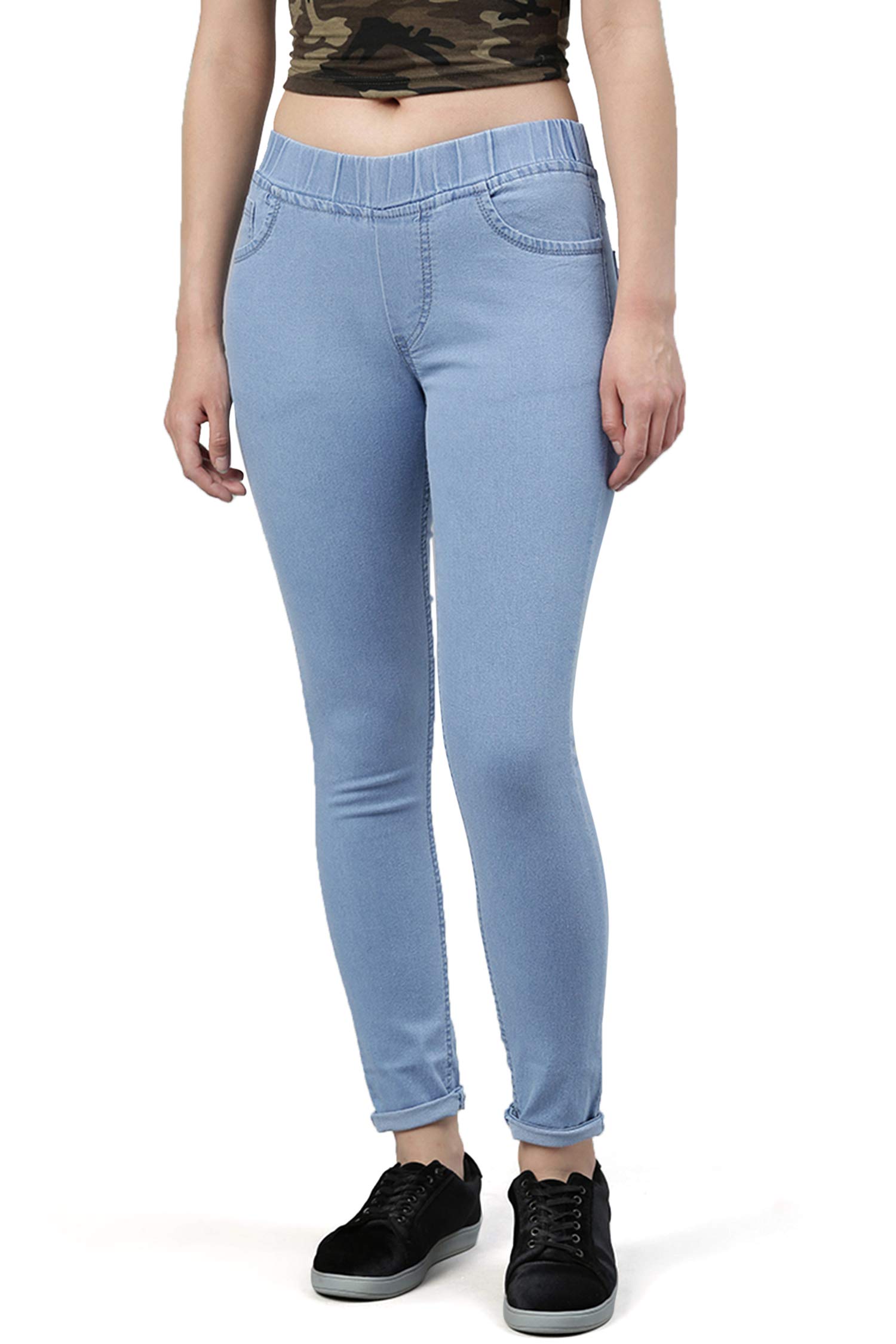 ADBUCKS Jeggings for Women - Icy Blue