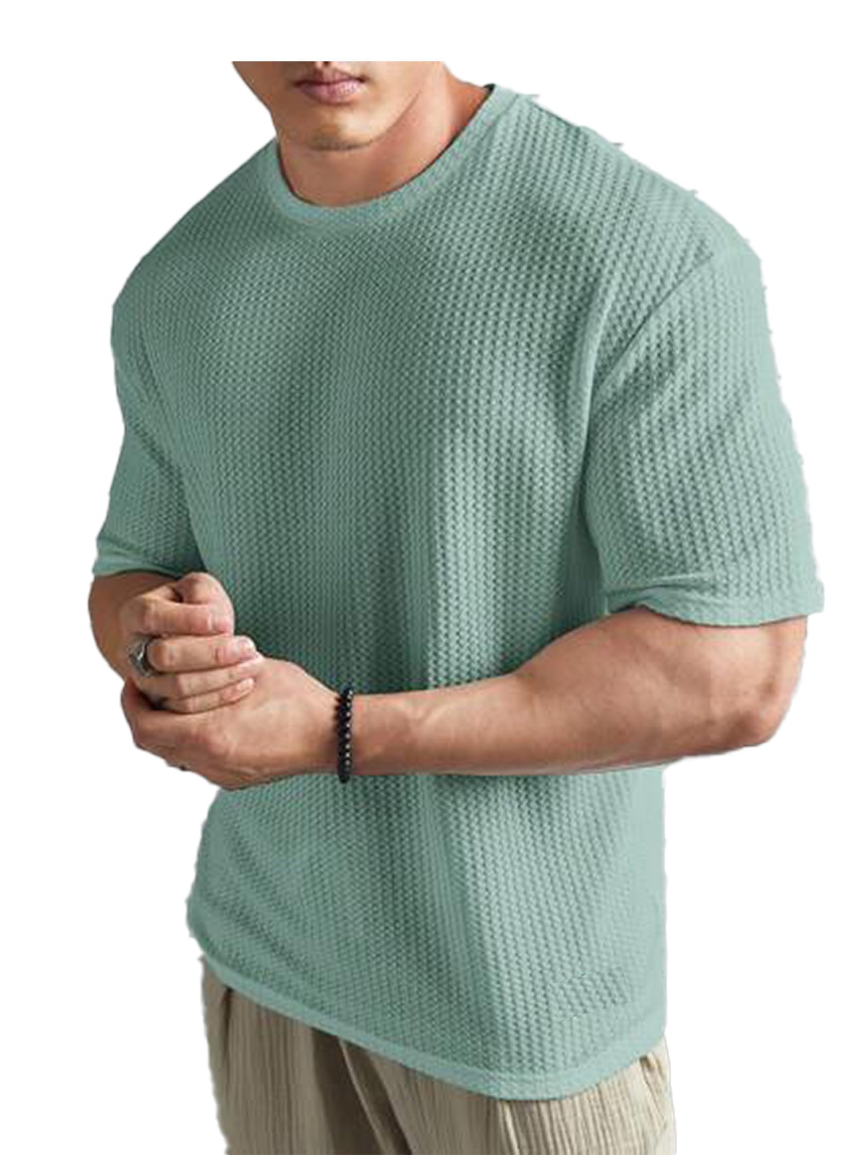 NETCLICK Men's Oversized T-Shirt - Light Green