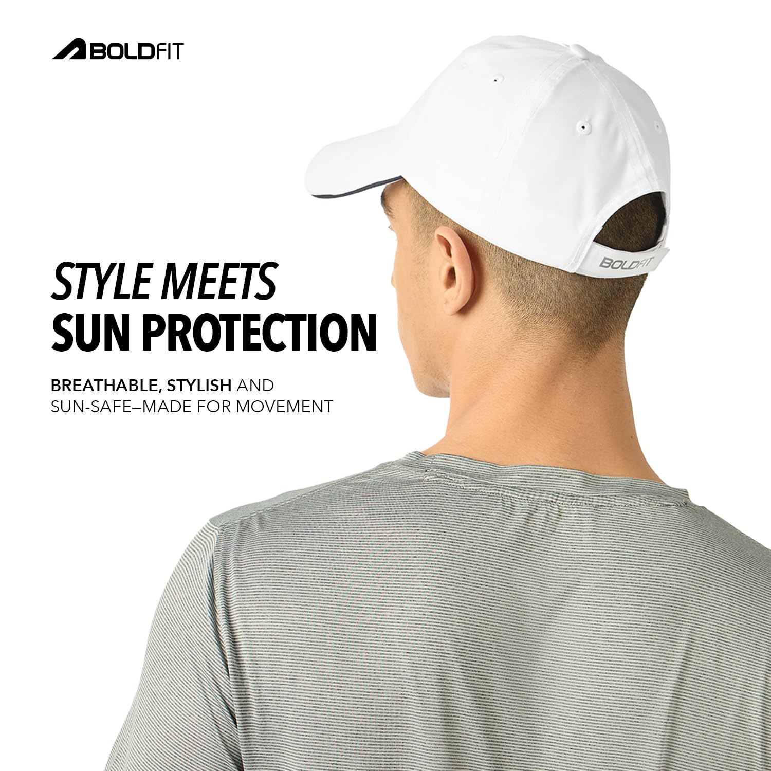 Boldfit Unisex Baseball Cap - White Blue - Image 2