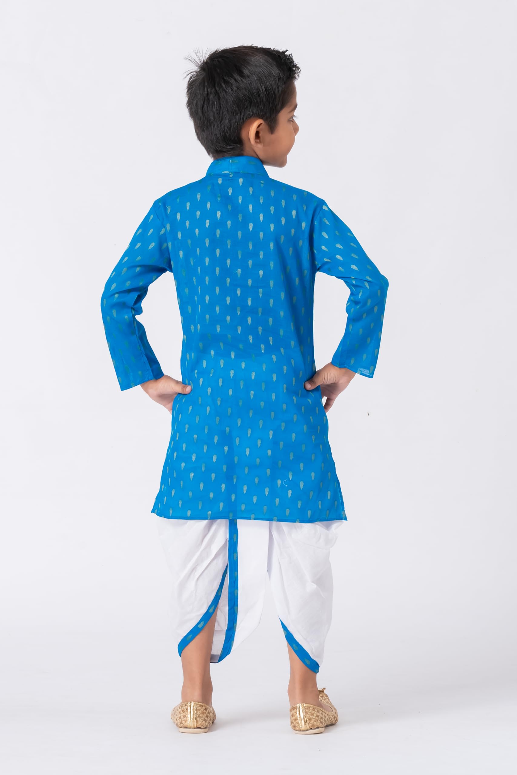 PEKABU Boys Cotton Kurta Dhoti Set - Image 5