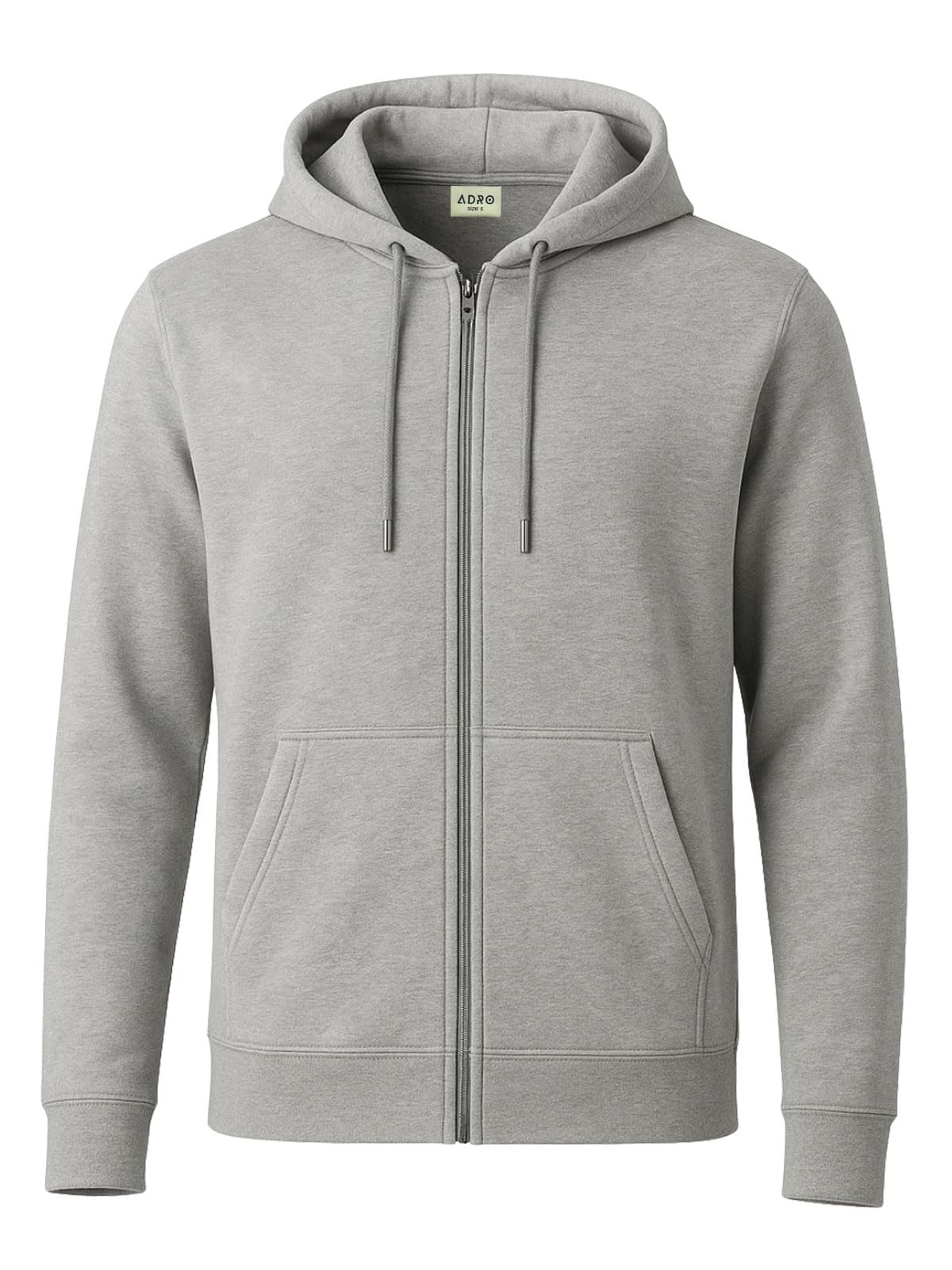 ADRO Men Cotton Hooded Sweatshirt - Grey