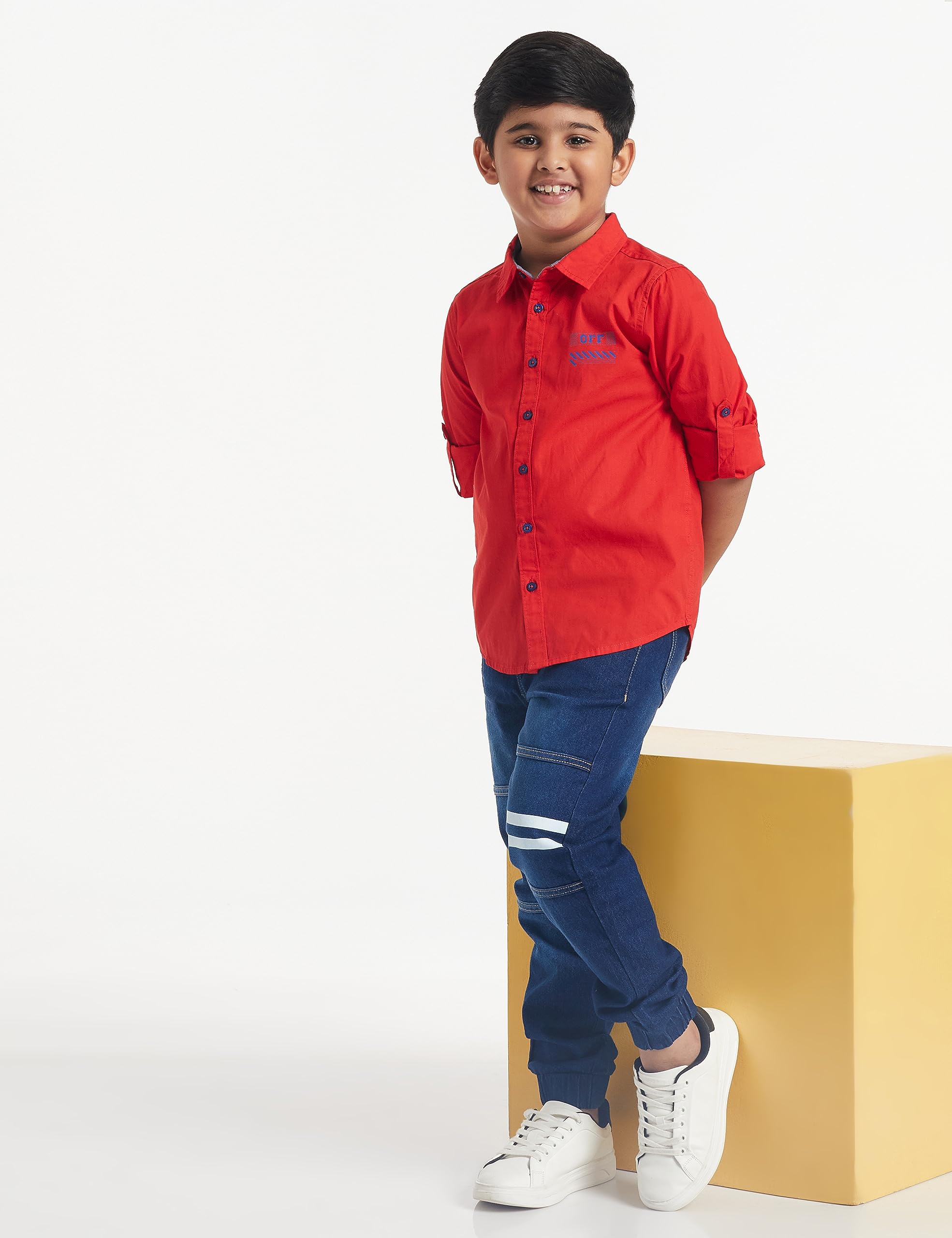 Jam Boy's Solid Shirt - Red - Image 4