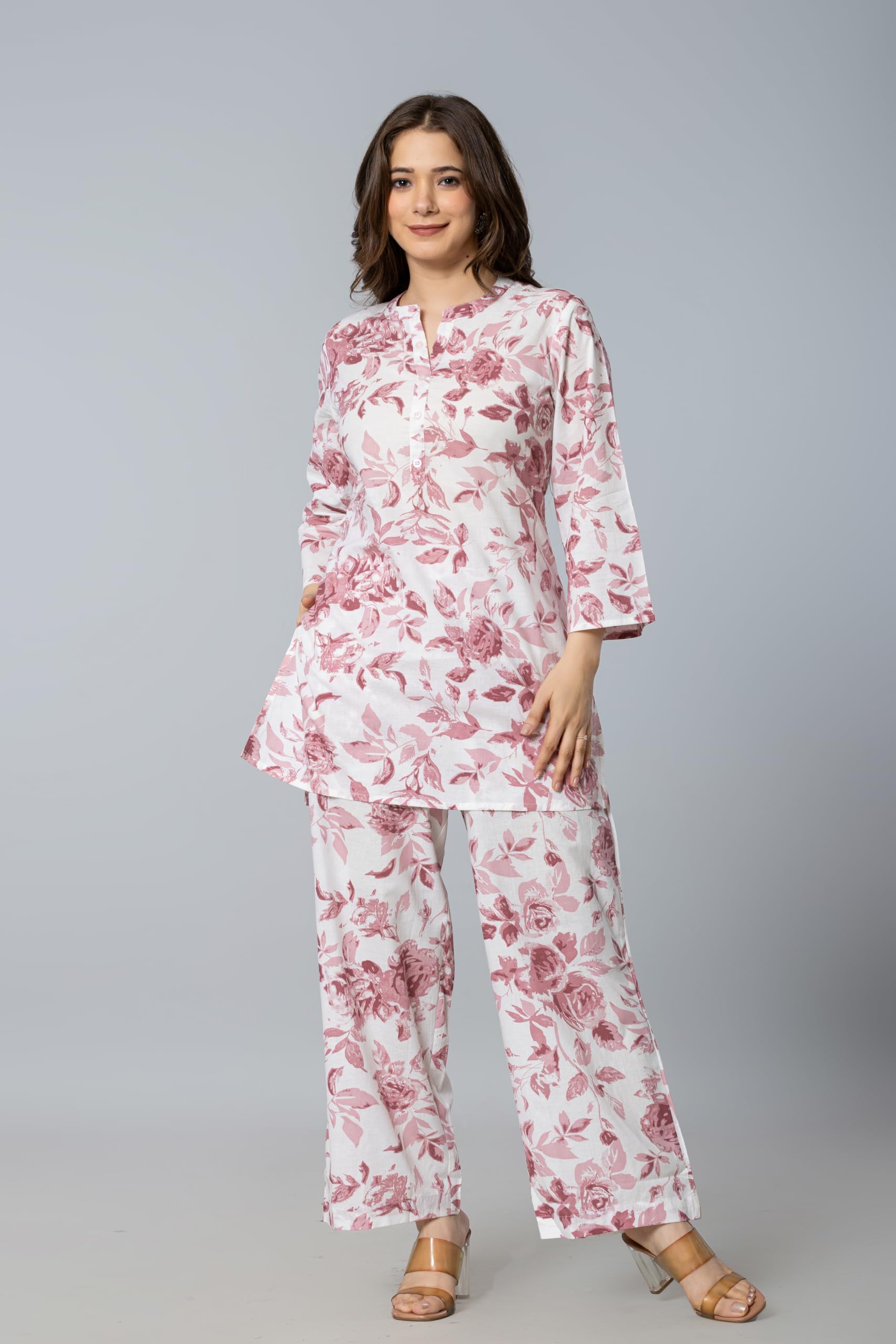 Aradhika Off White Cotton Printed Kurta Palazzo - Image 3