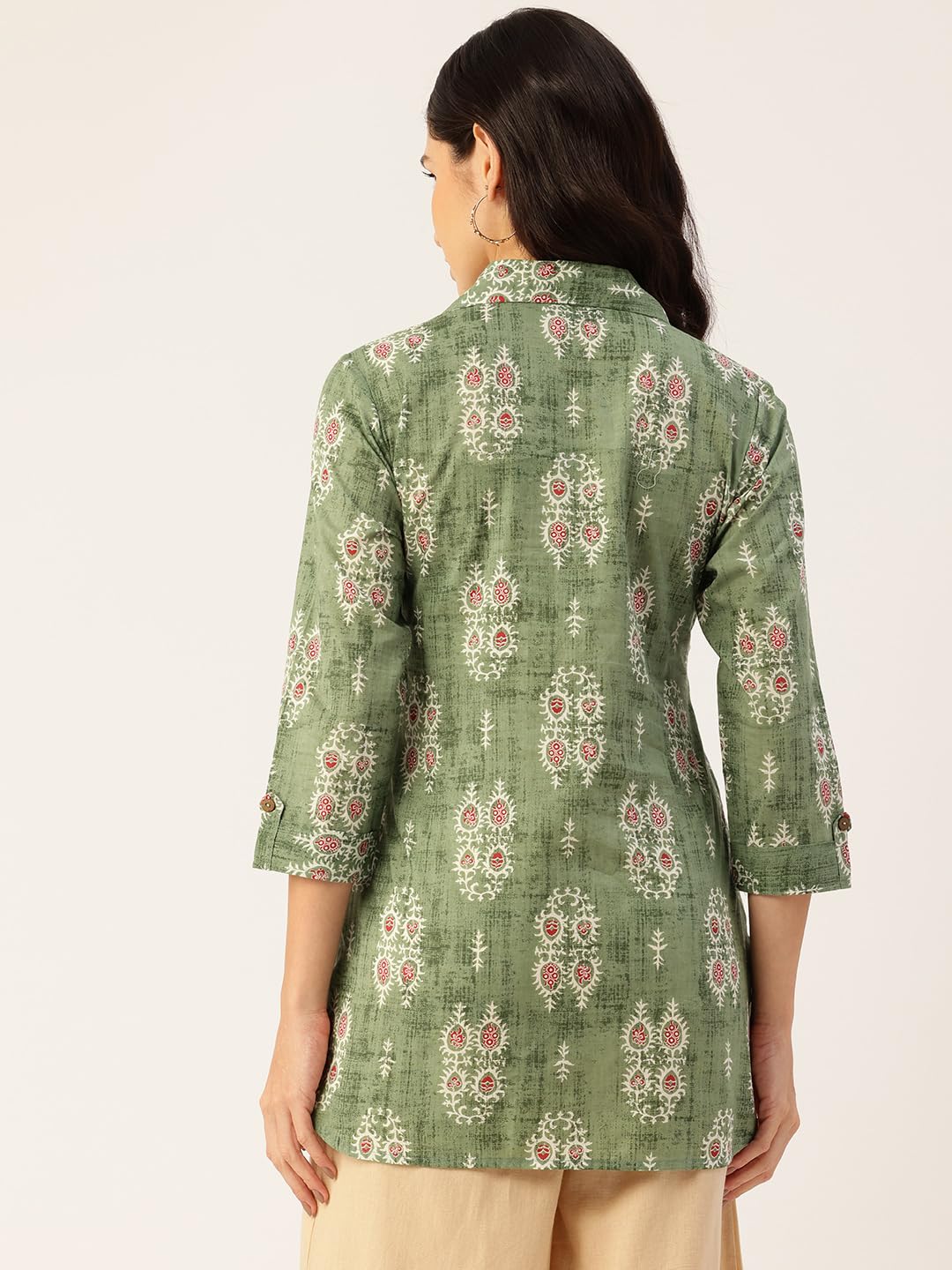 feranoid Women Collared Cotton Shirt - Image 4