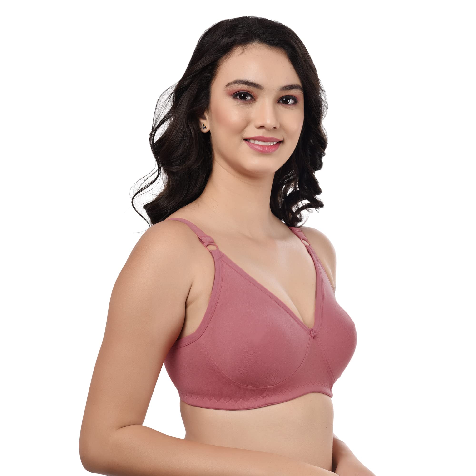 Boomshy Women's Cotton Non Padded Bra - Black White Cream - Image 4