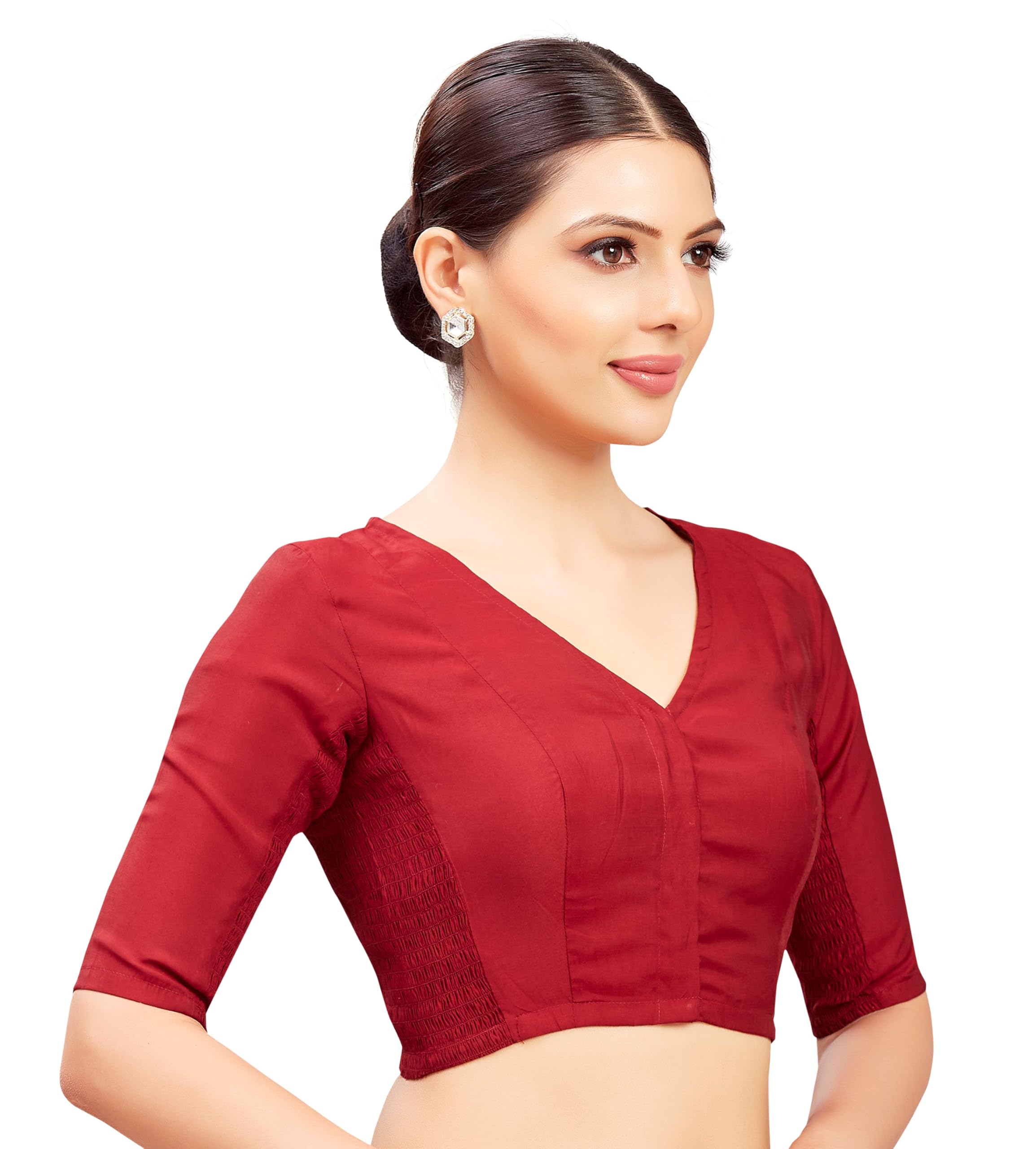 Studio Shringaar Women Cotton Silk Saree Blouse - Image 5