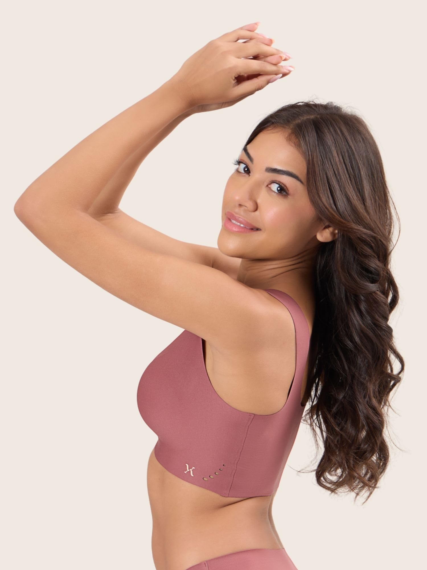 Krvvy Wireless Bralette for Women - Rose - Image 5