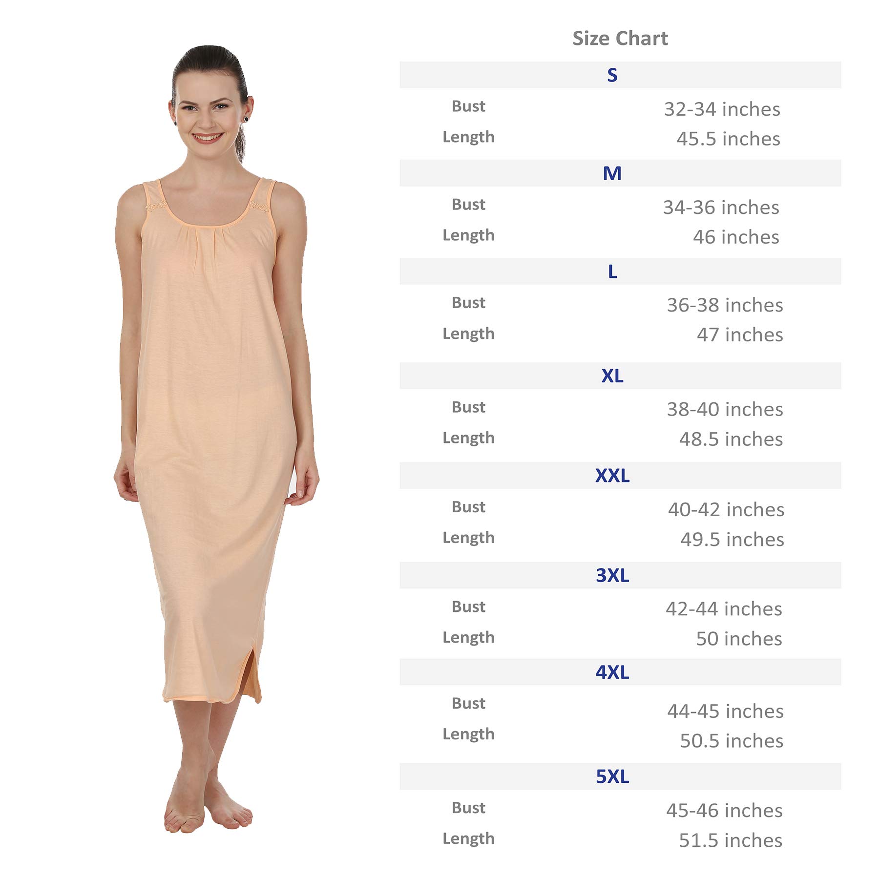 BLAZON Women Cotton Hosiery Nighty - Peach - Image 5