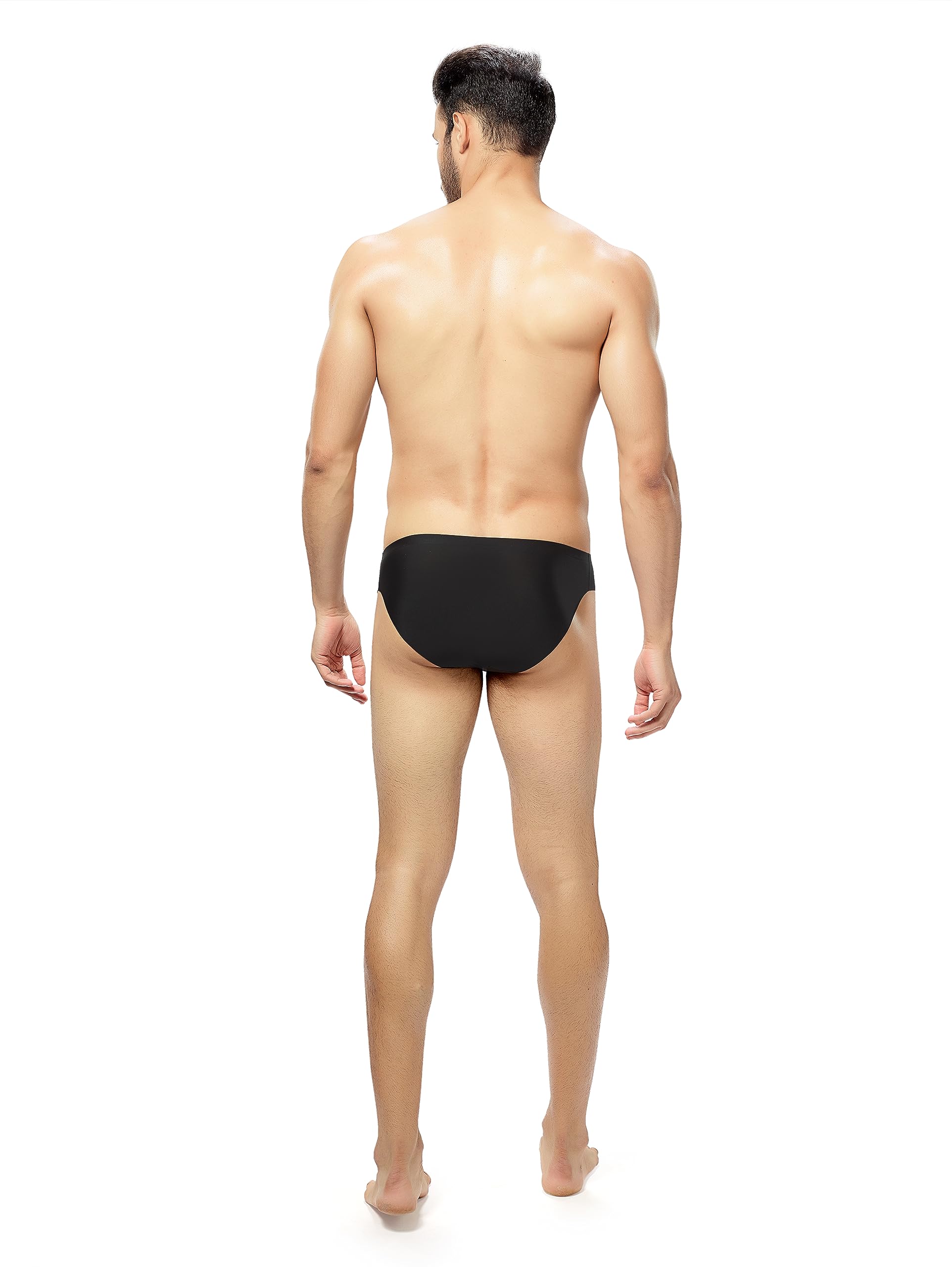 MAML Men Ultra Thin Ice Silk Briefs - Black - Image 2