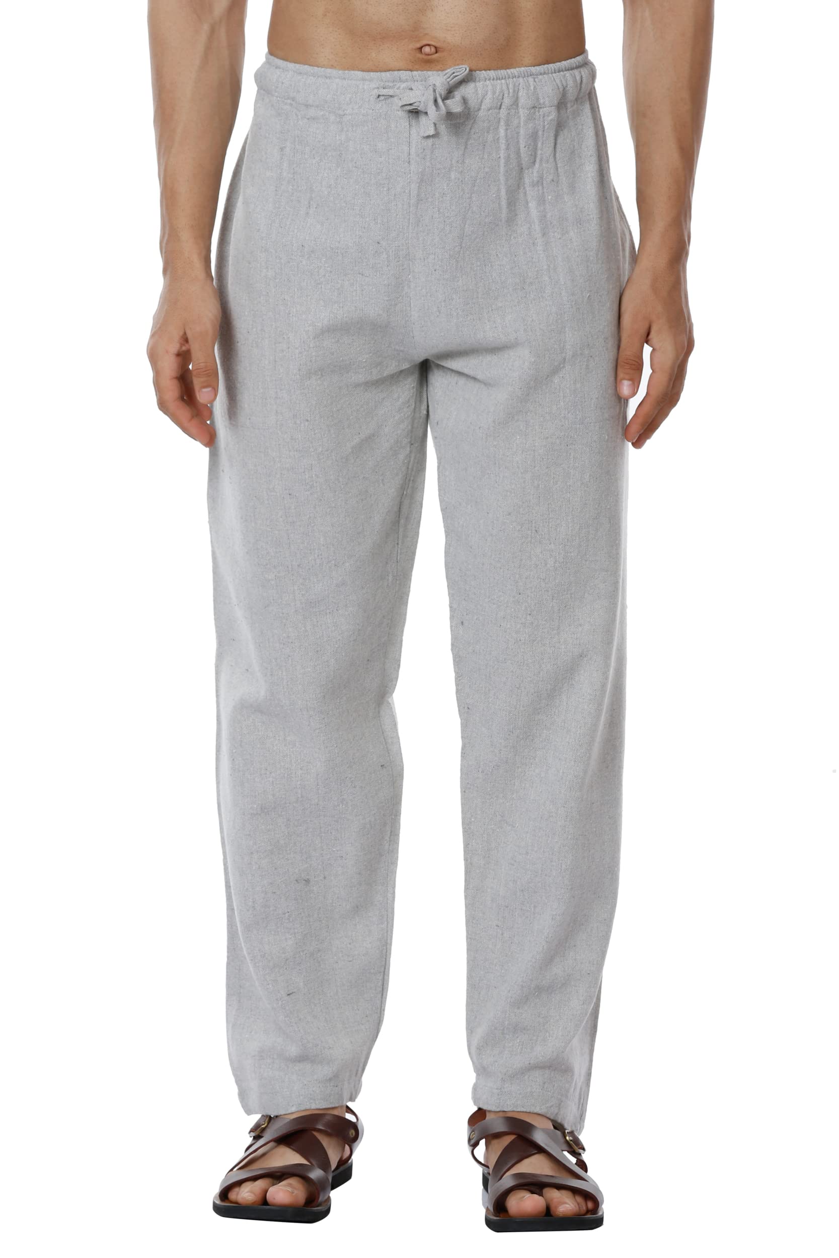 Aatman Eco-Friendly Cotton Pyjama for Men - Grey