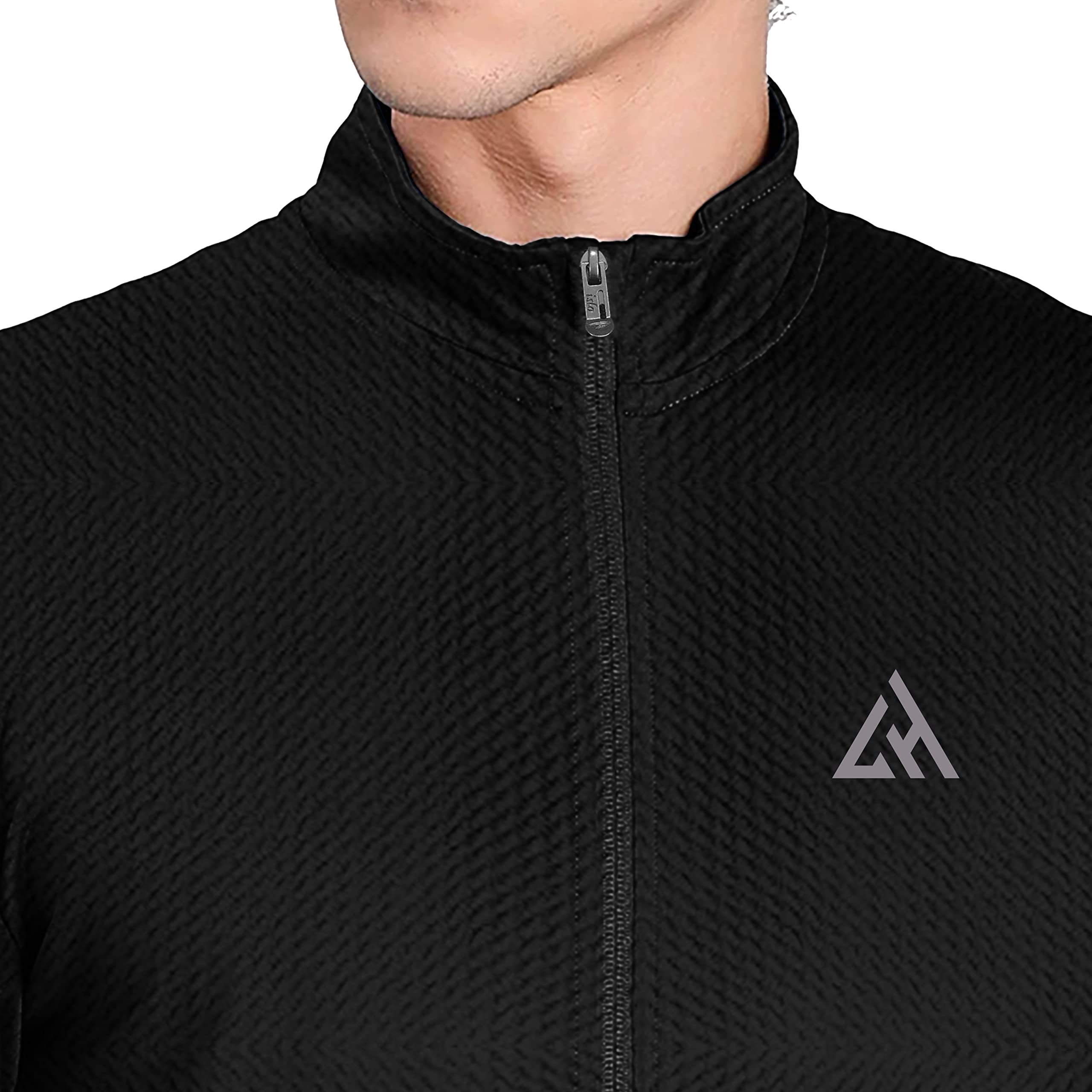 London Hills Men High Neck Full Zip Sports Trac - Image 5