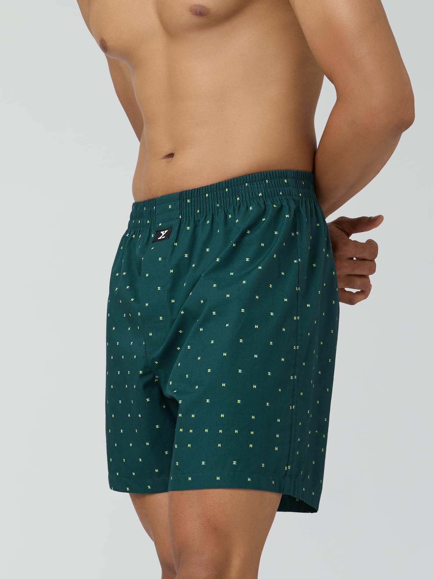 XYXX Men's Combed Cotton Boxers - Green - Image 3
