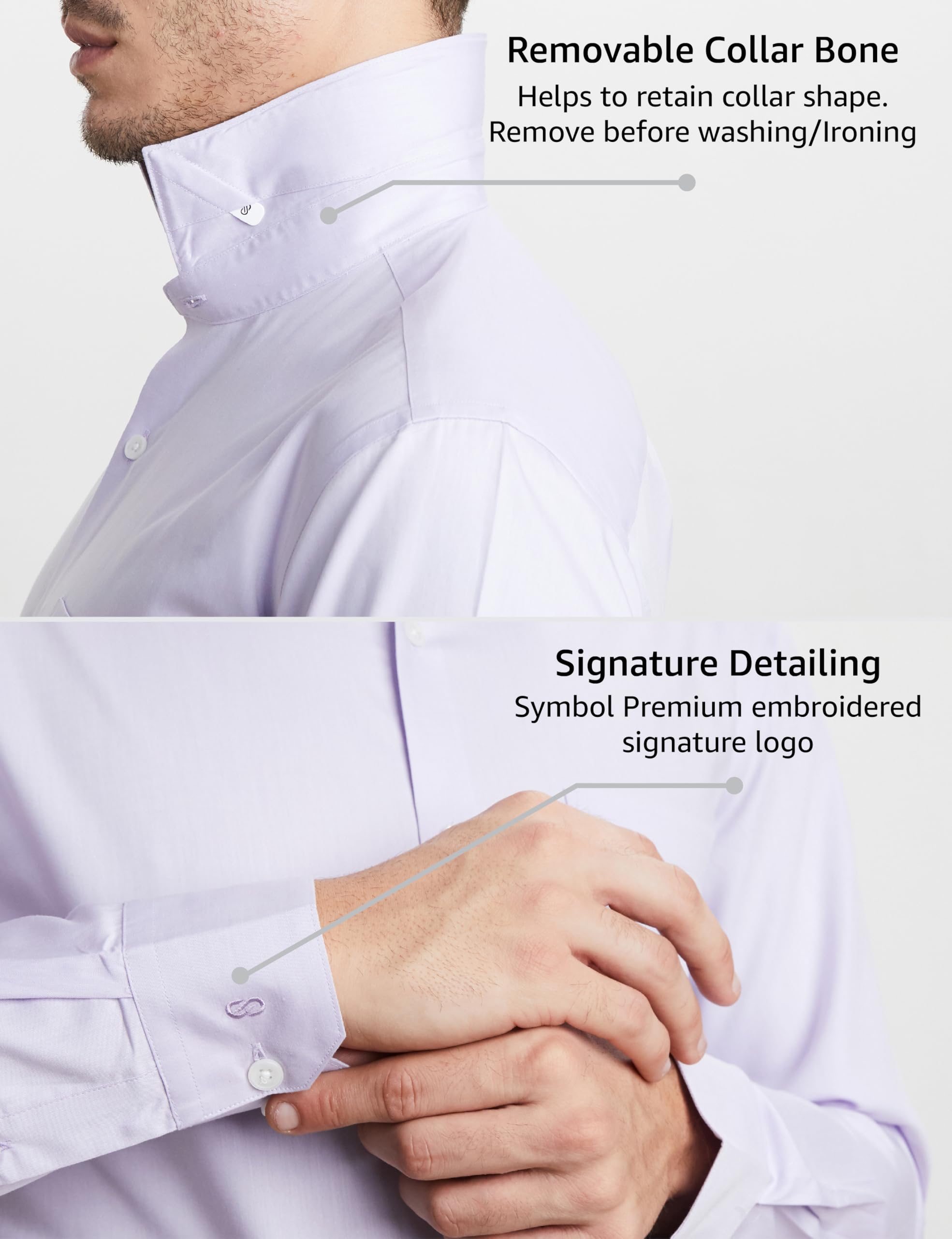 Symbol Men Formal Shirt - Lilac - Image 5