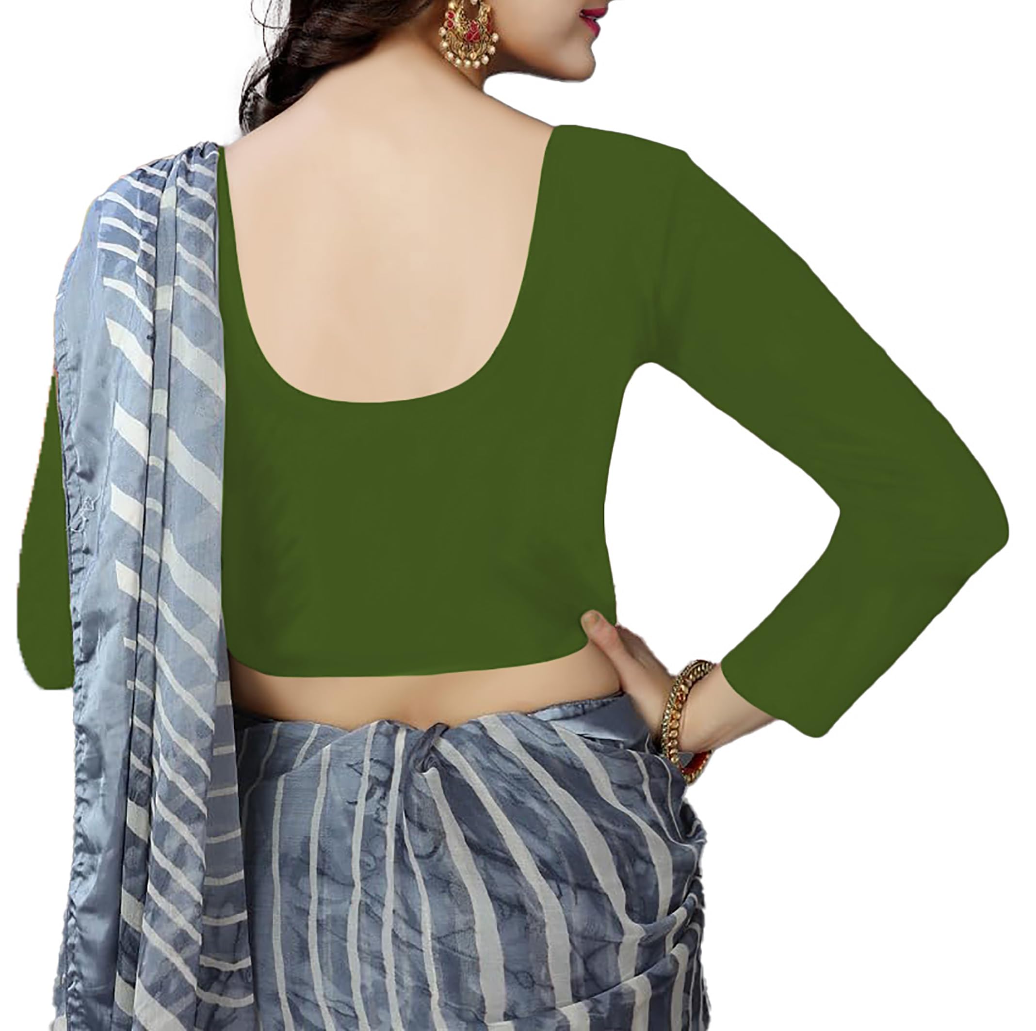 GarbGlide Women's Cotton Stretchable Saree Blouses - Image 2