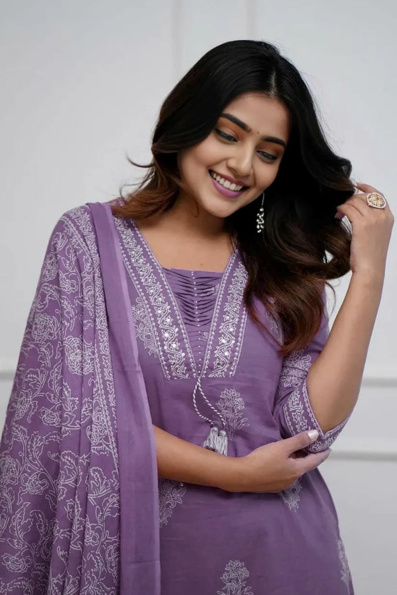 PARTHVI Purple Kurta Set for Women - Image 5