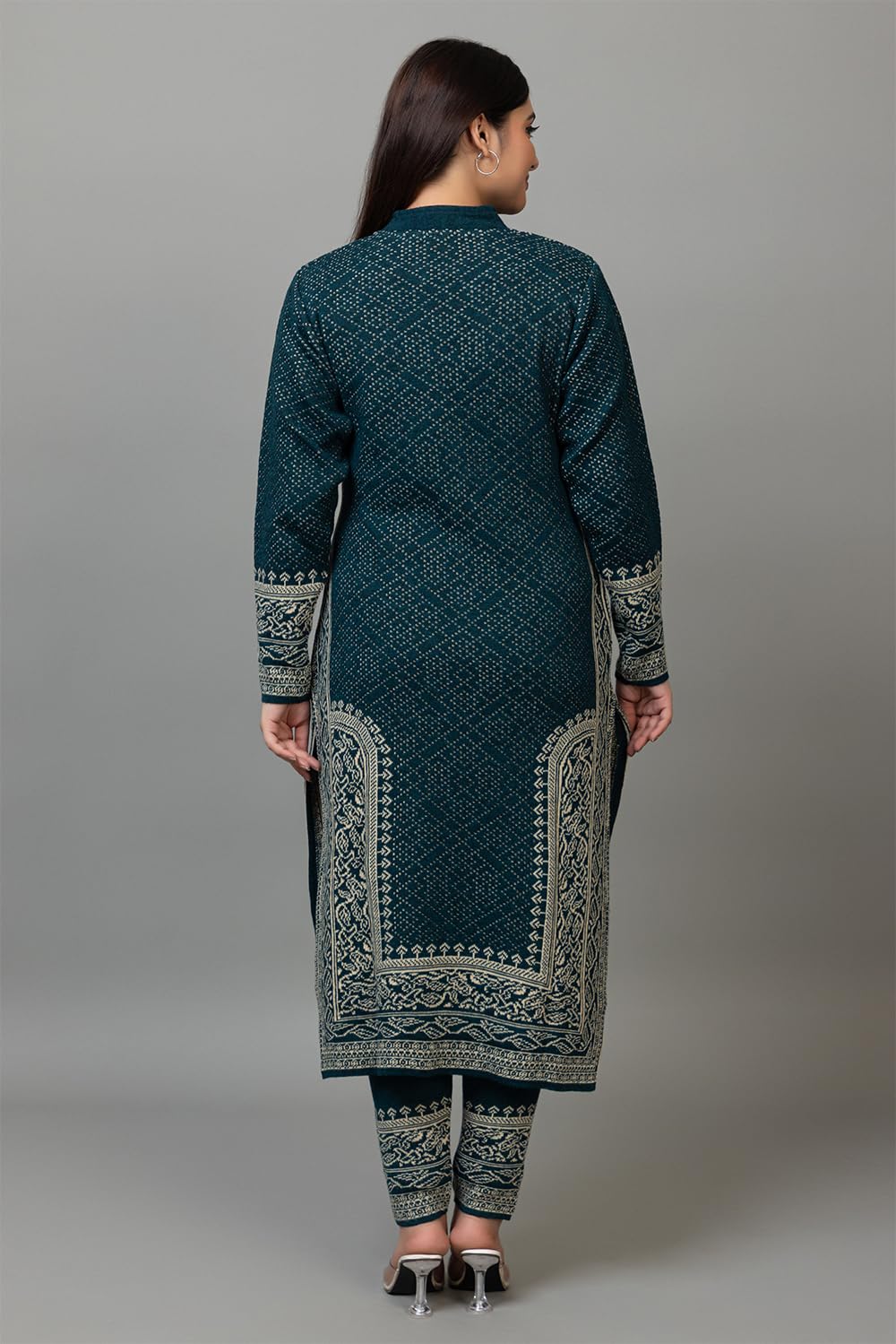 ColorChakra Woolen Kurta Palazzo Set for Women - Image 4