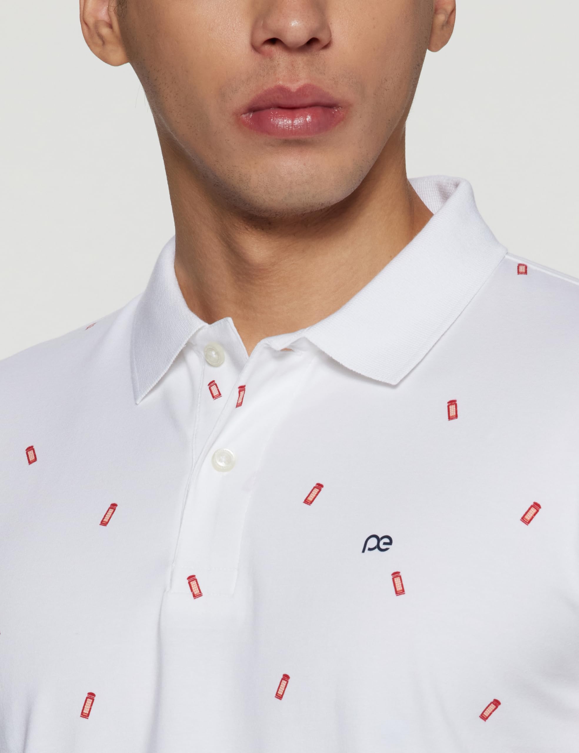 Peter England Men Printed Polo T-Shirt - Image 3