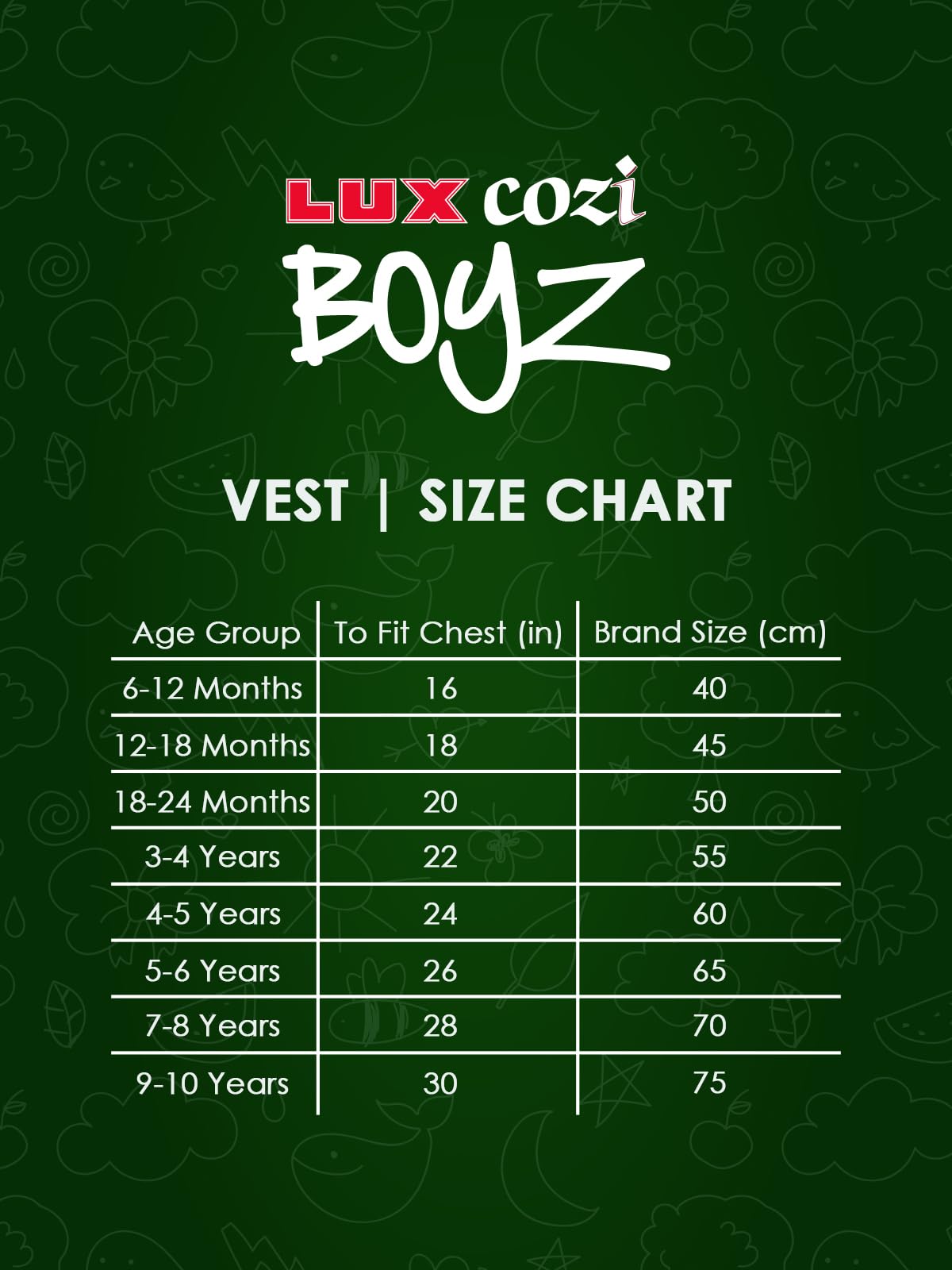 Lux Cozi Boys White Cotton Vest - Image 2