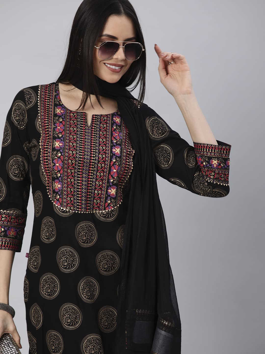 GoSriKi Women's Cotton Blend Printed Kurta - Image 5