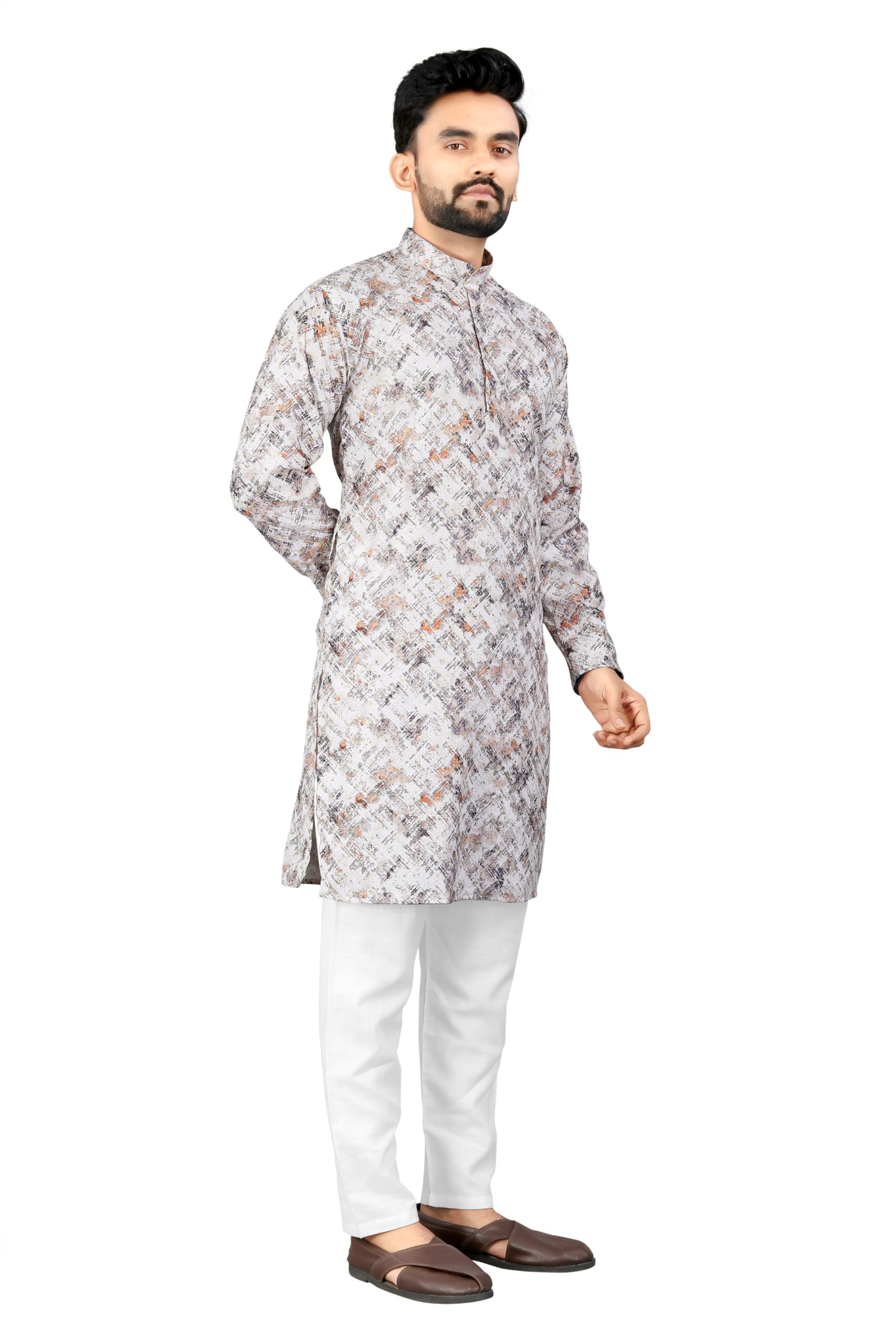 Trustous Kurta Pyjamas Set for Men Printed - Image 3