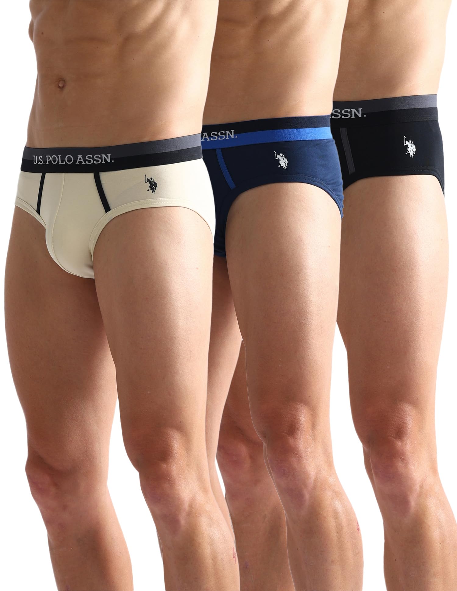 U. S. POLO ASSN. Men's Cotton Blend Briefs - Navy Black