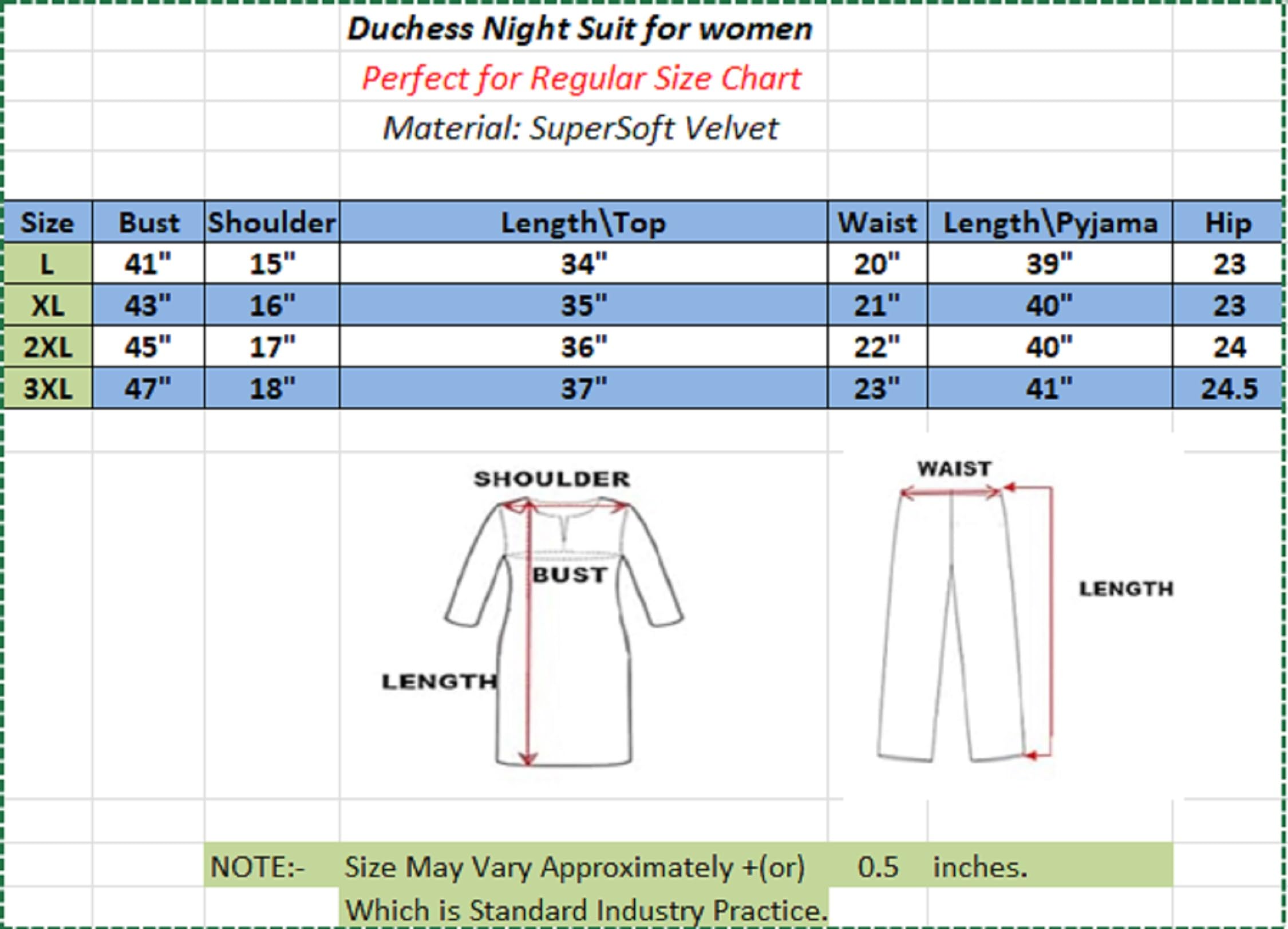 Duchess Women's Velvet Printed Nightsuit - Image 2