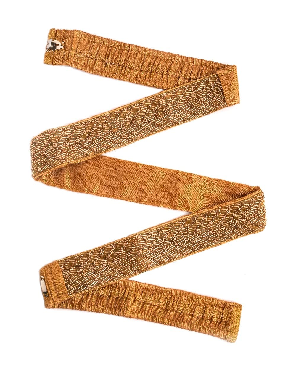 VAMA Women's Oversized Cloth Waist Belt - Gold