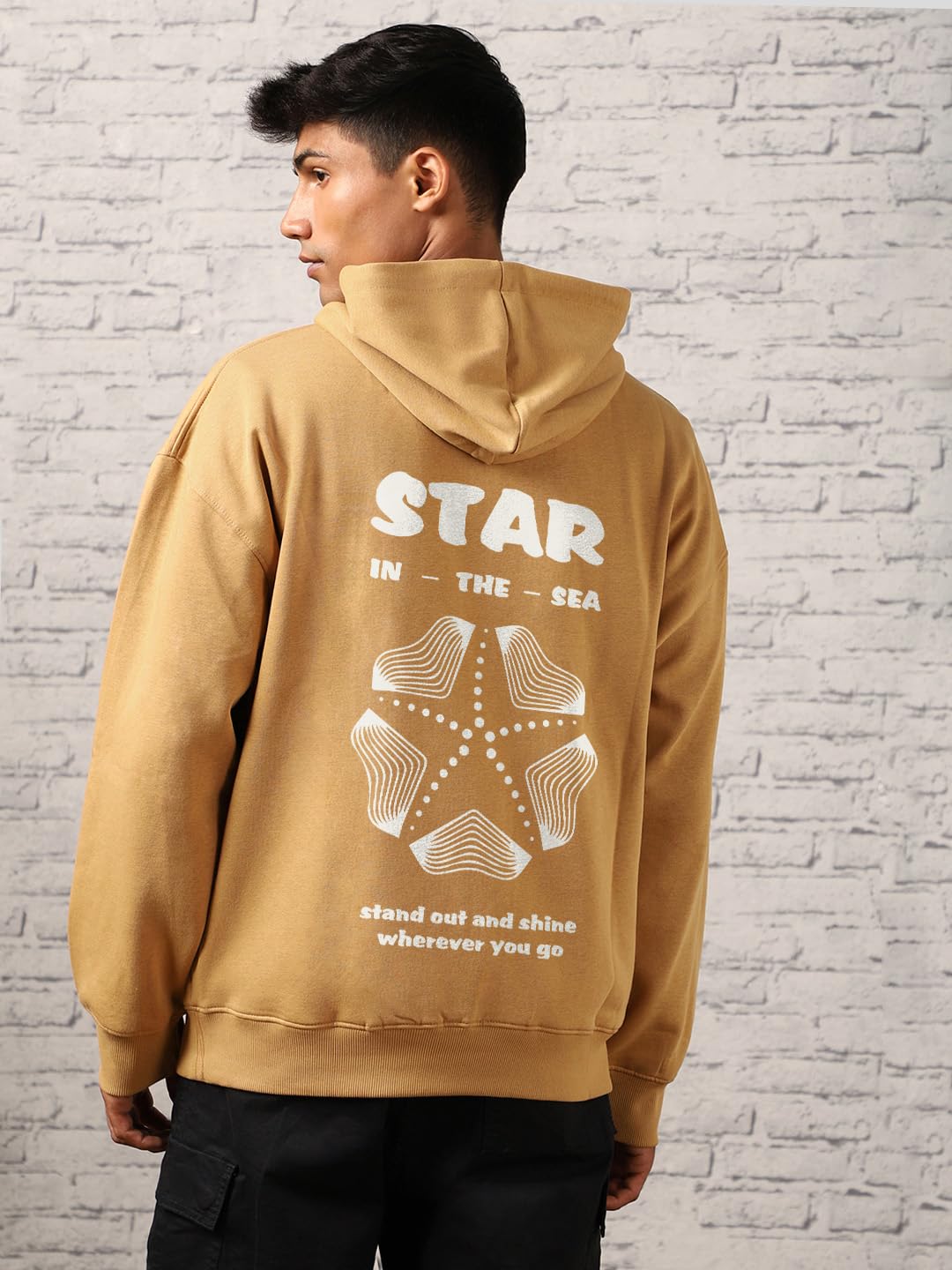 NOBERO Men's Cotton Hooded Sweatshirt - Oat Milk - Image 4