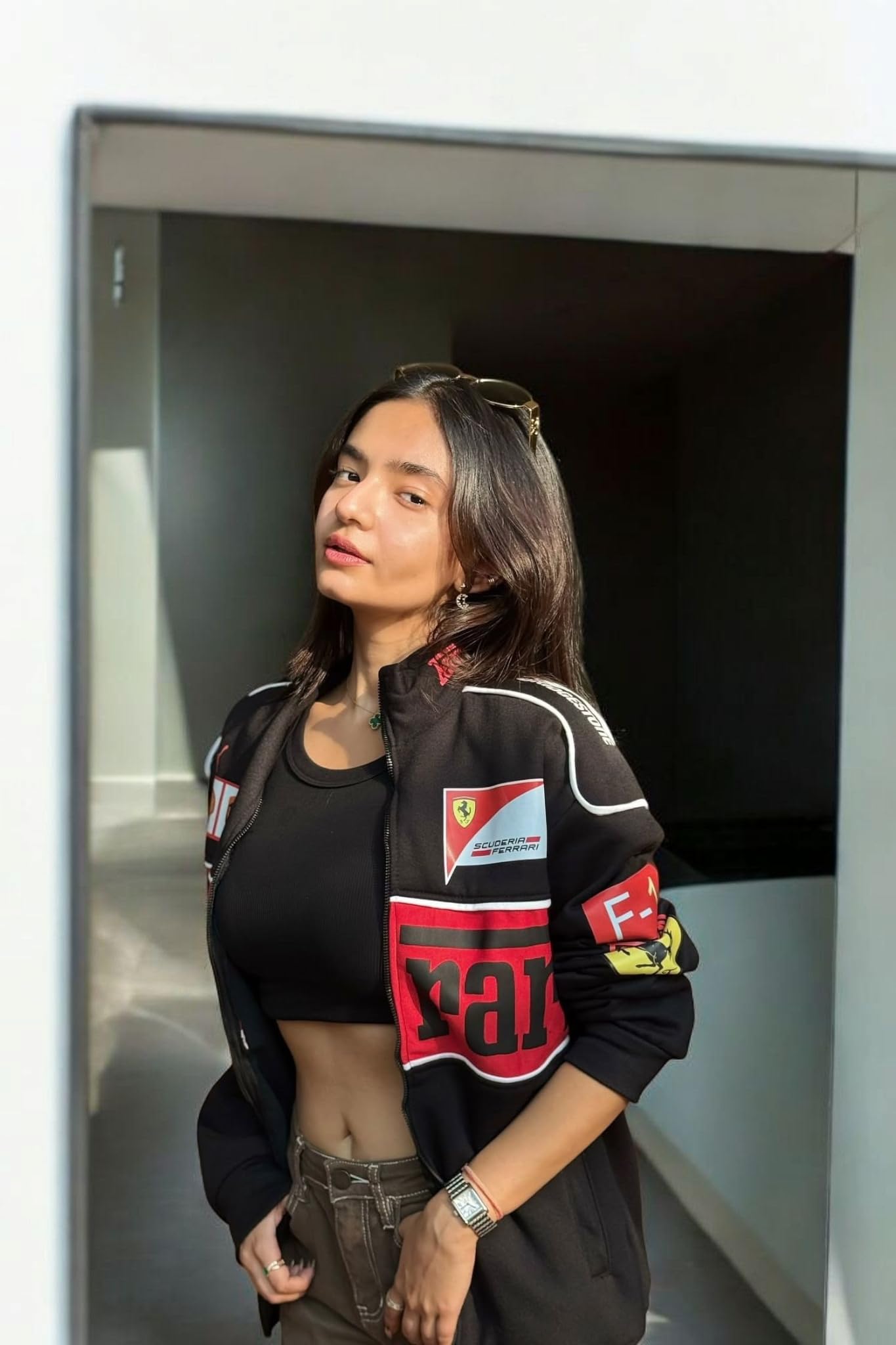 EXOTIX Racing Jacket for Women - Black F1 Vintage - Image 2