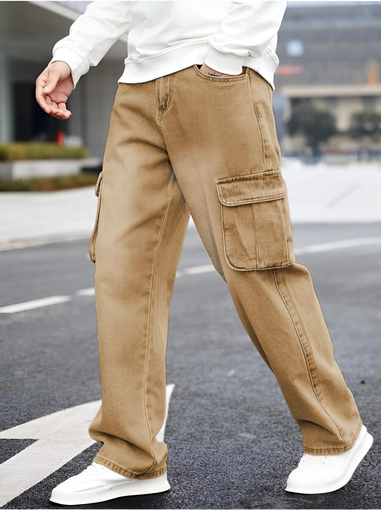 Ben Martin Men's Baggy Cargo Jeans - Image 4