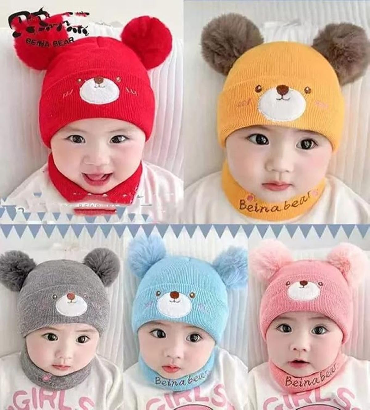 INFISPACE Baby Woolen Skull Beanie - Blue - Image 4