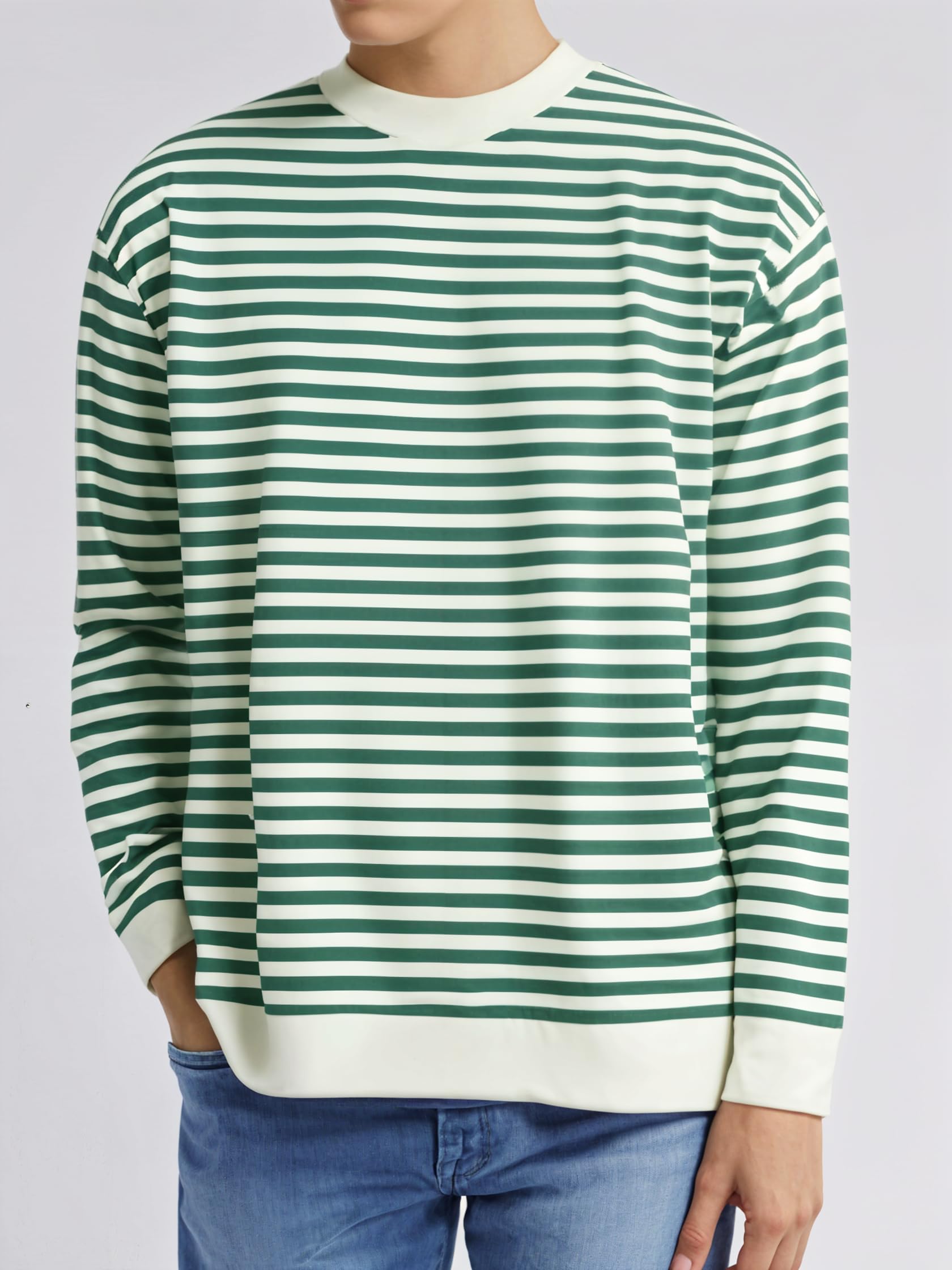 Mack Jonney Men Striped Full Sleeve T Shirt - Green - Image 2